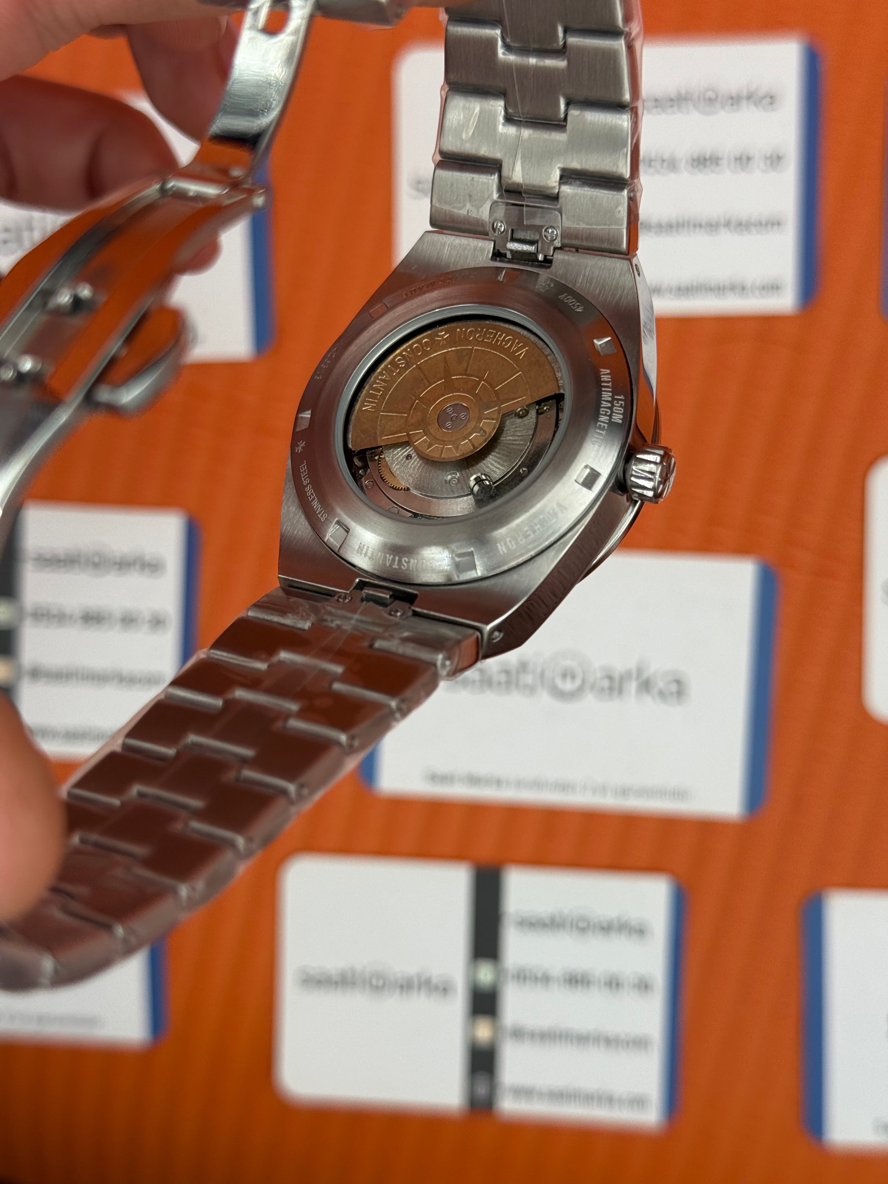 VACHERON CONSTANTIN overseas mavi kardan silver kasa kordon erkek kol saati