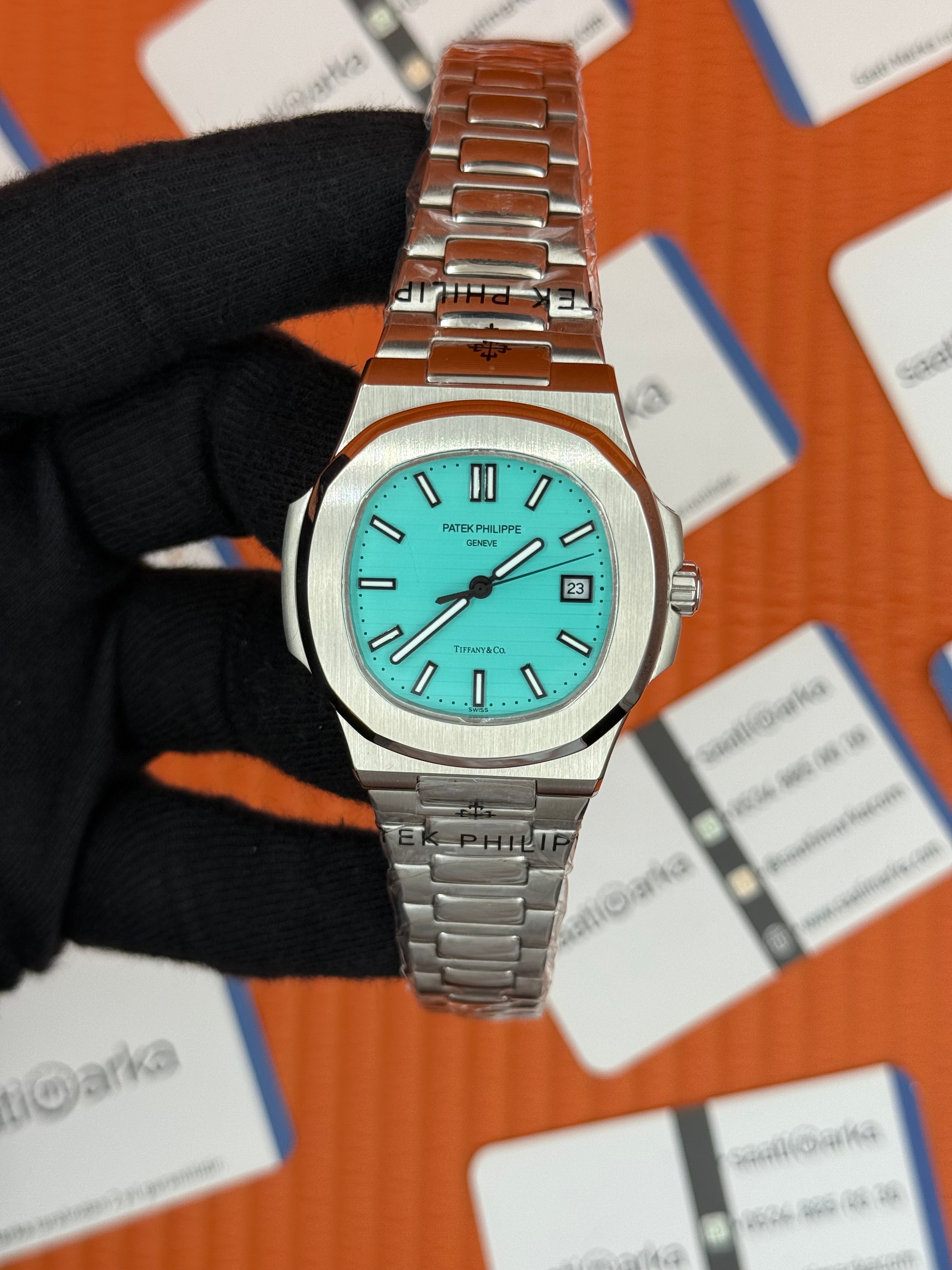PATEK PHILIPPE NAUTİLUS TİFANYY DİAL SİLVER KASA-KORDON