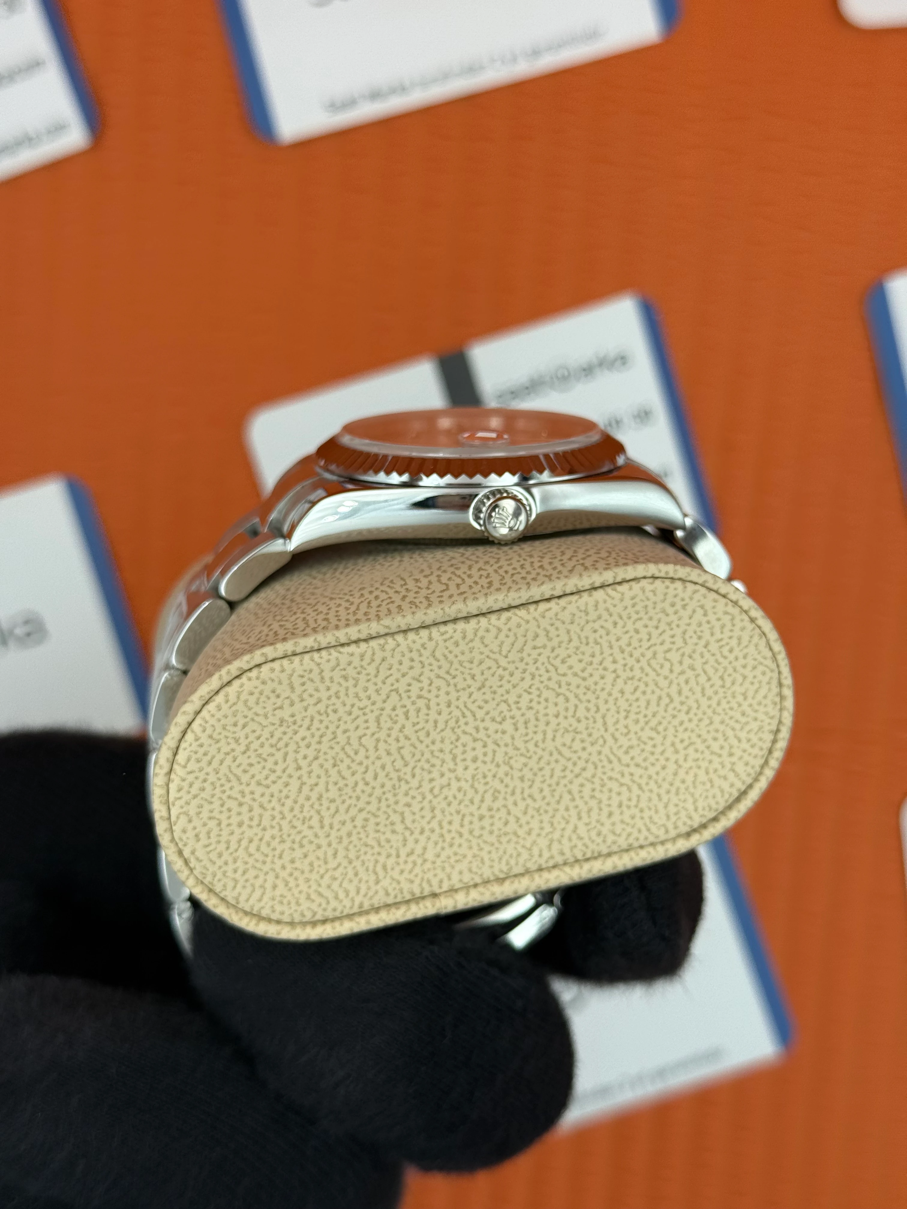 ROLEX Datejust baget taşlı white dial silver oyster kordon