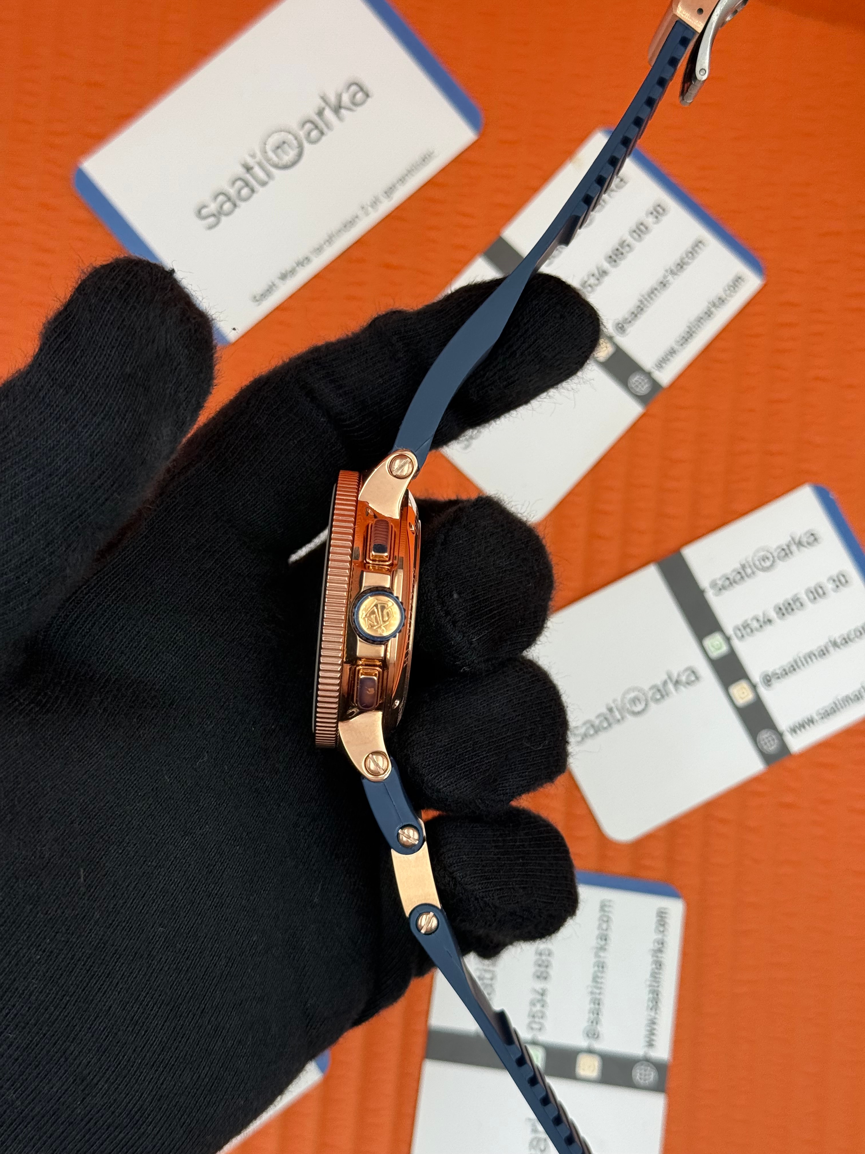 ULYSSE NARDİN MAR TOURBİLLON ROSE KASA ROSE LACİVERT KADRAN