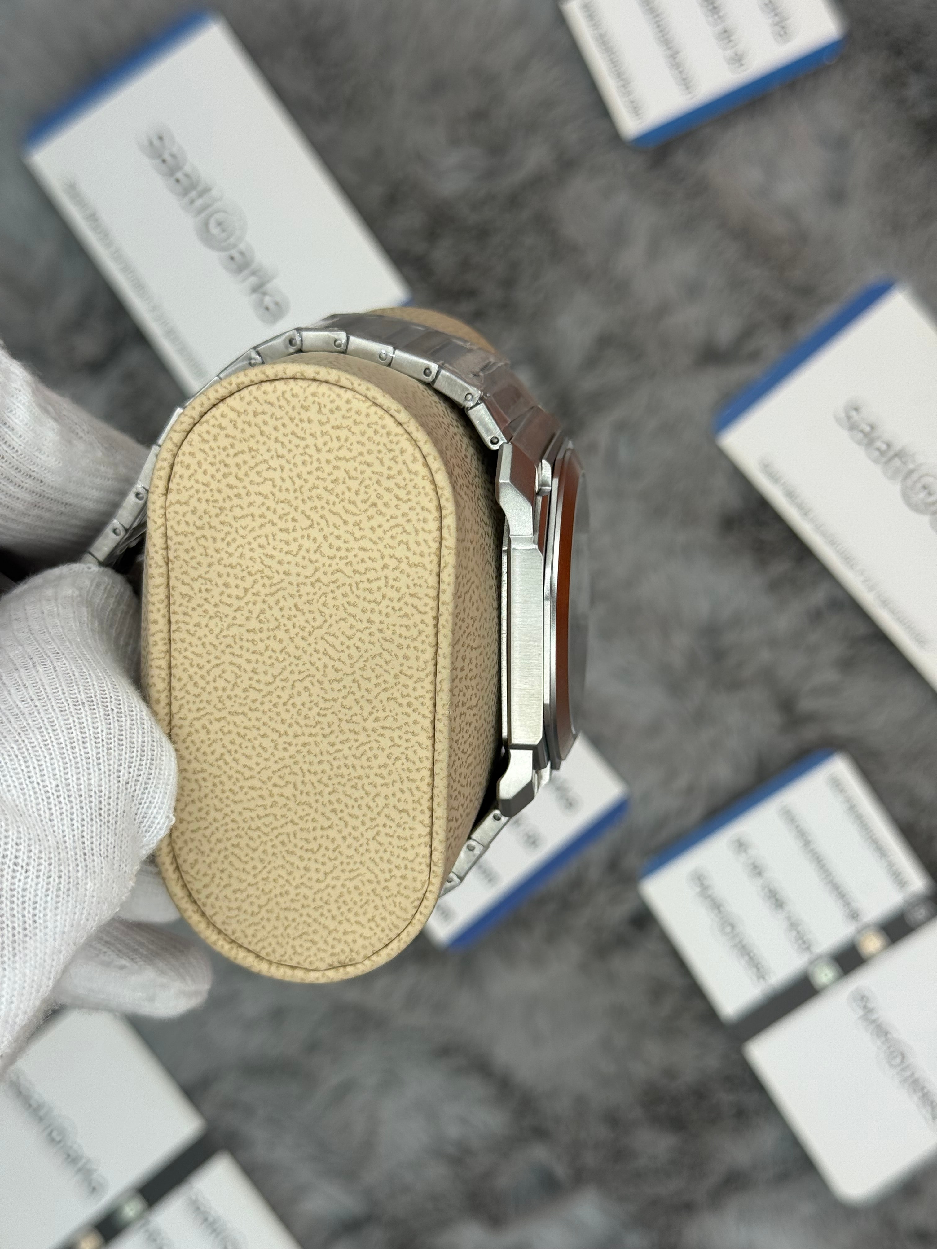 BVLGARİ octo 40mm siyah kadran silver kasa kordon erkek kol saati