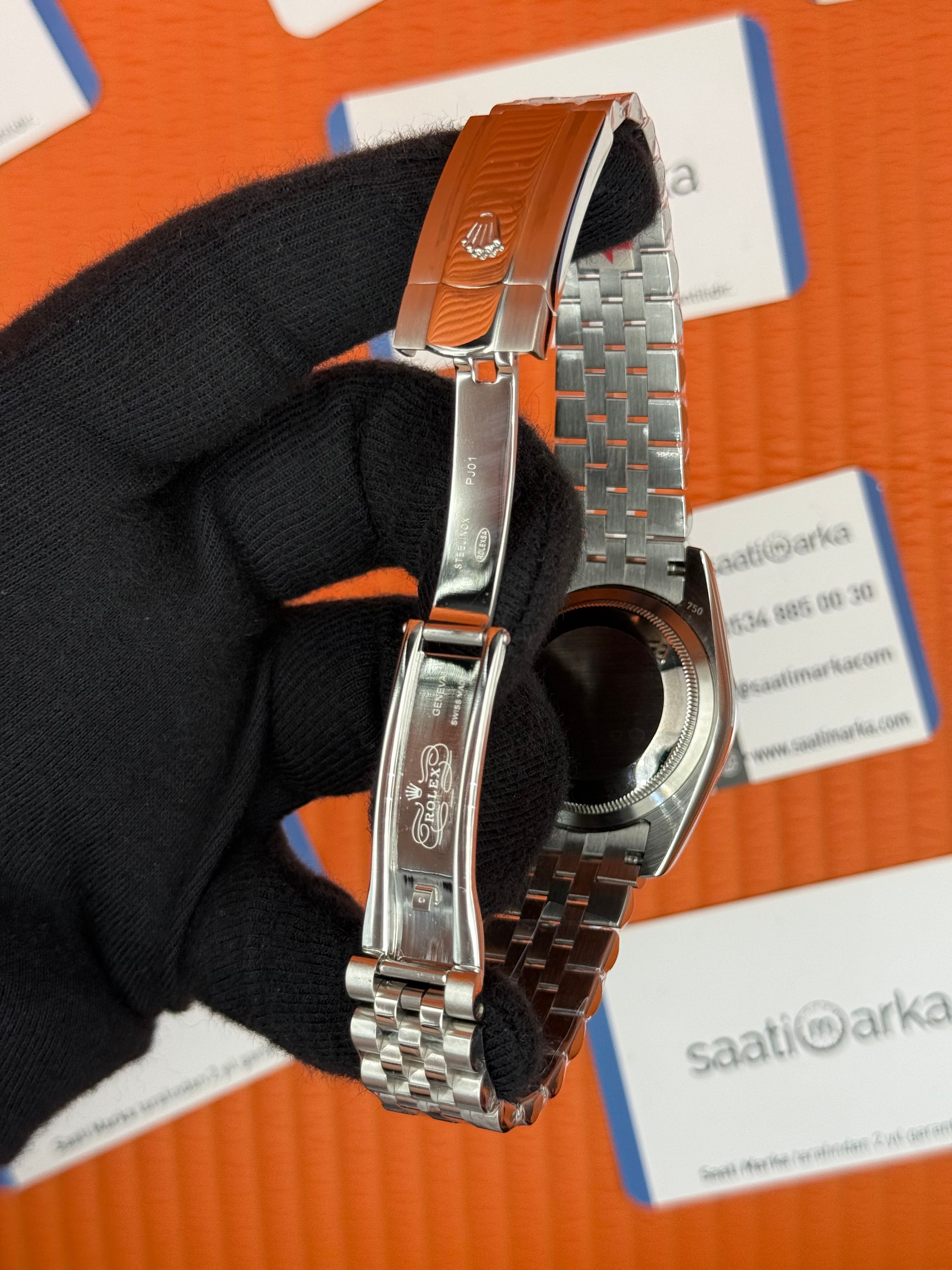 ROLEX datejust 36mm mavi kadran silver jubilee kordon