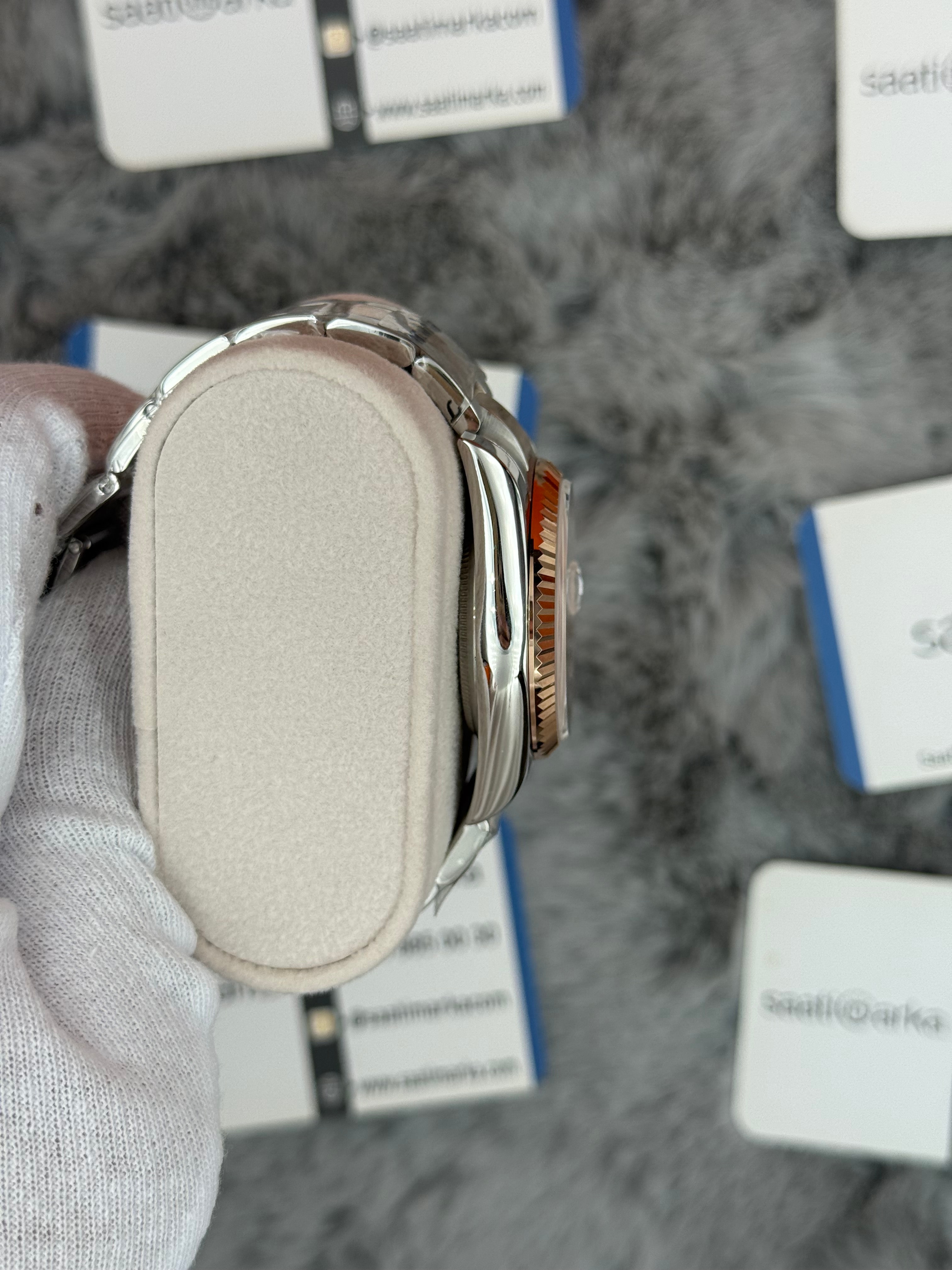 ROLEX datejust 36mm rose kadran silver kasa rose silver oyster kordon 