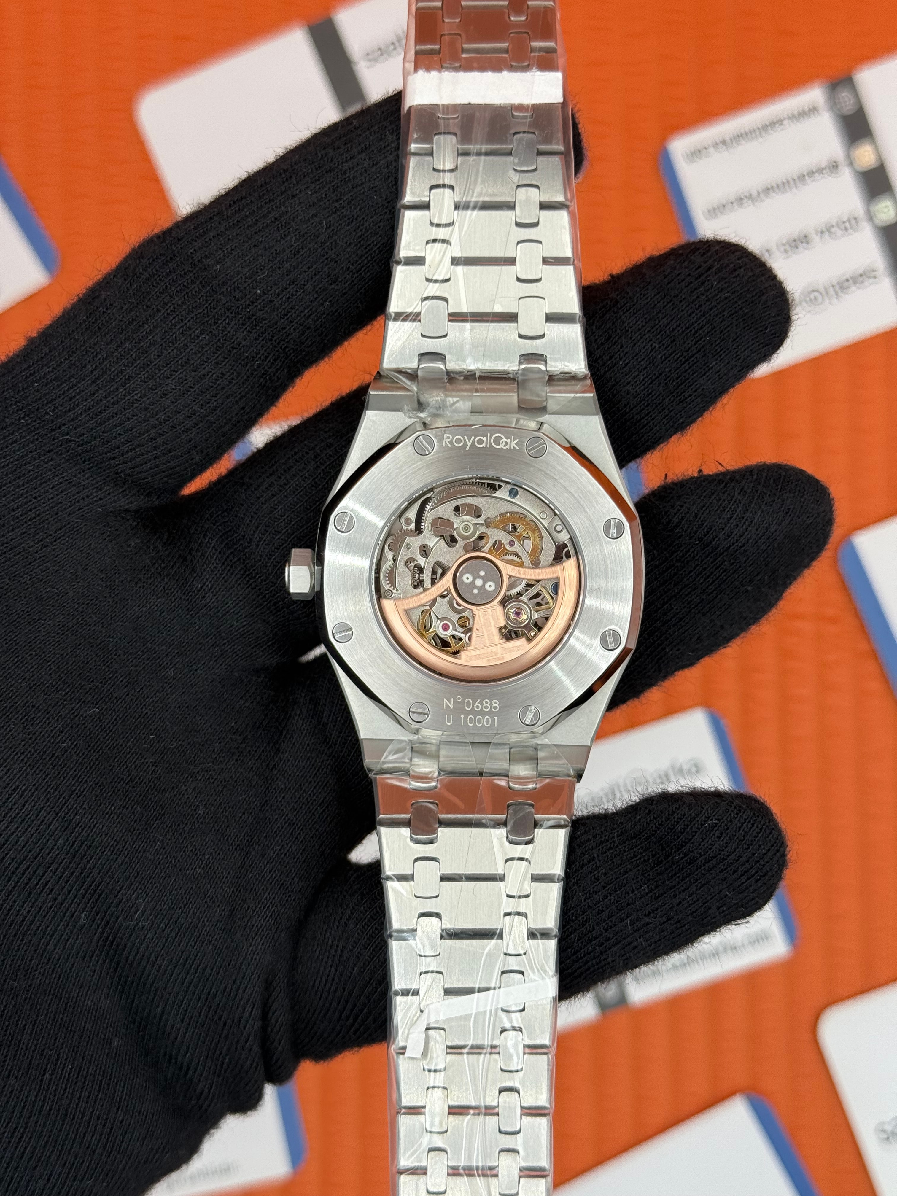 AUDEMARS PİGUET ROYAL OAK BEYAZ SKELETON KADRAN SİLVER KASA KORDON