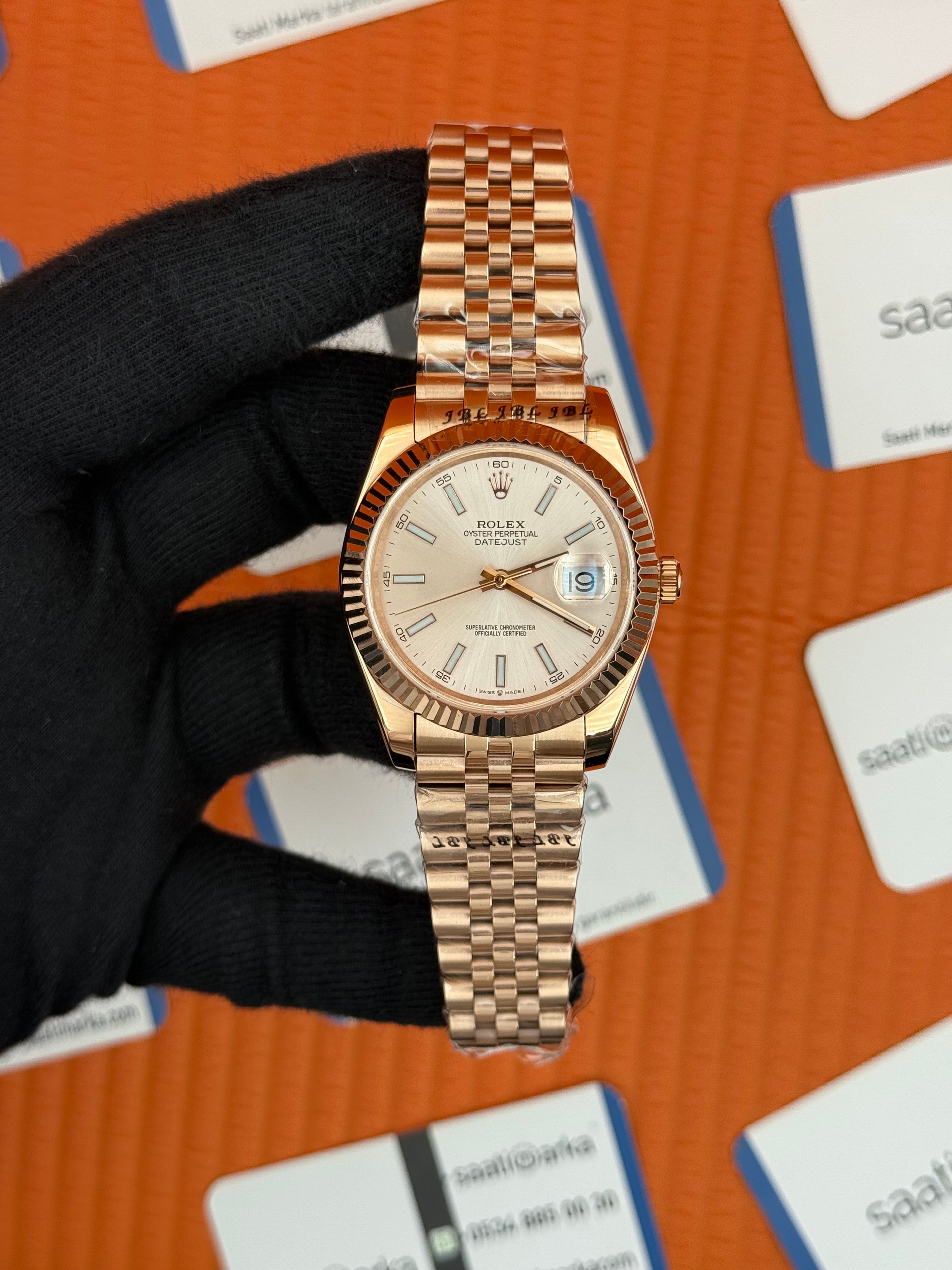 ROLEX Datejust rose dial rose jubilee kordon