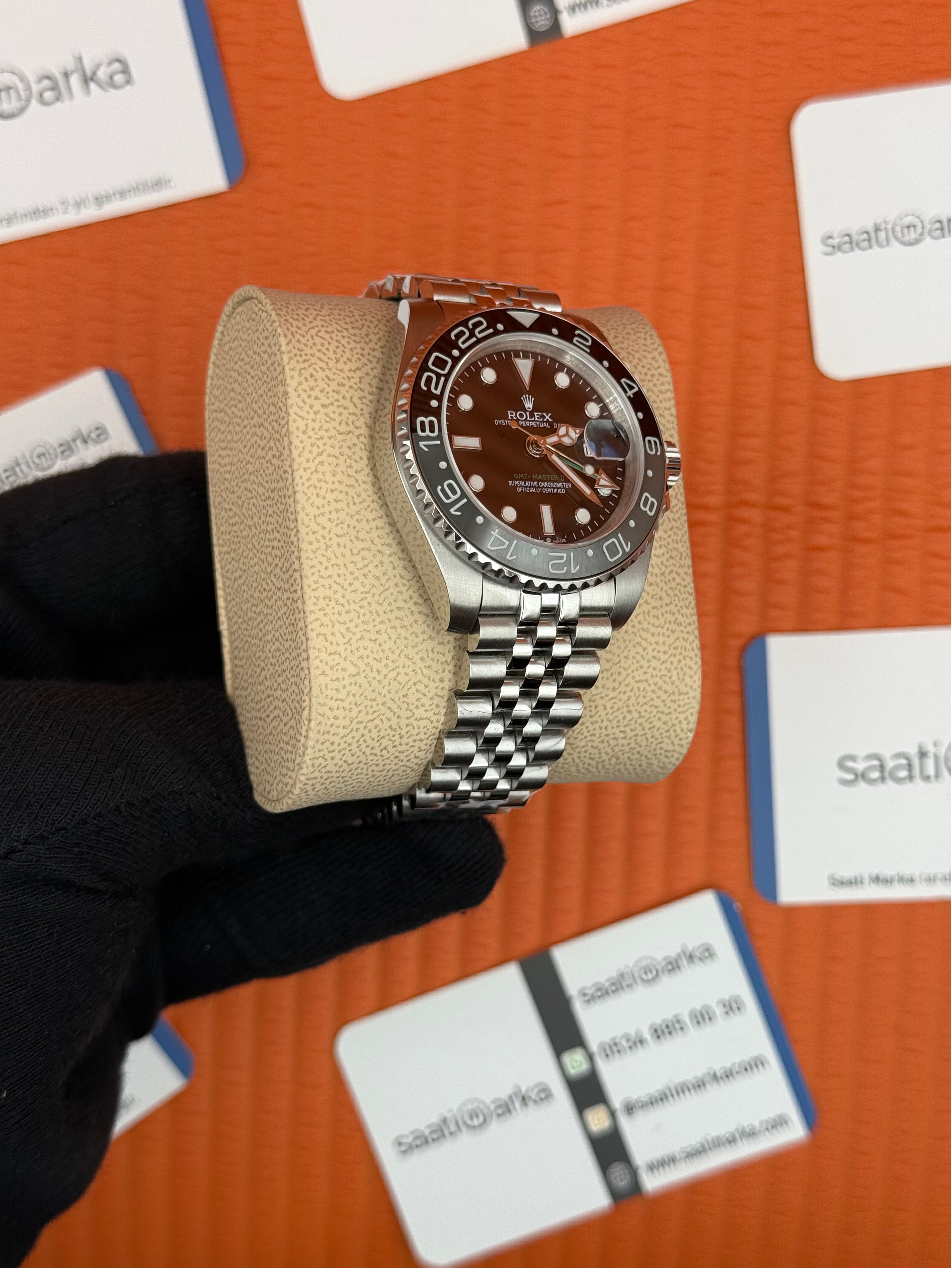 ROLEX Gmt Master Bruce Wayne black dial black gri bezel jubilee 40mm