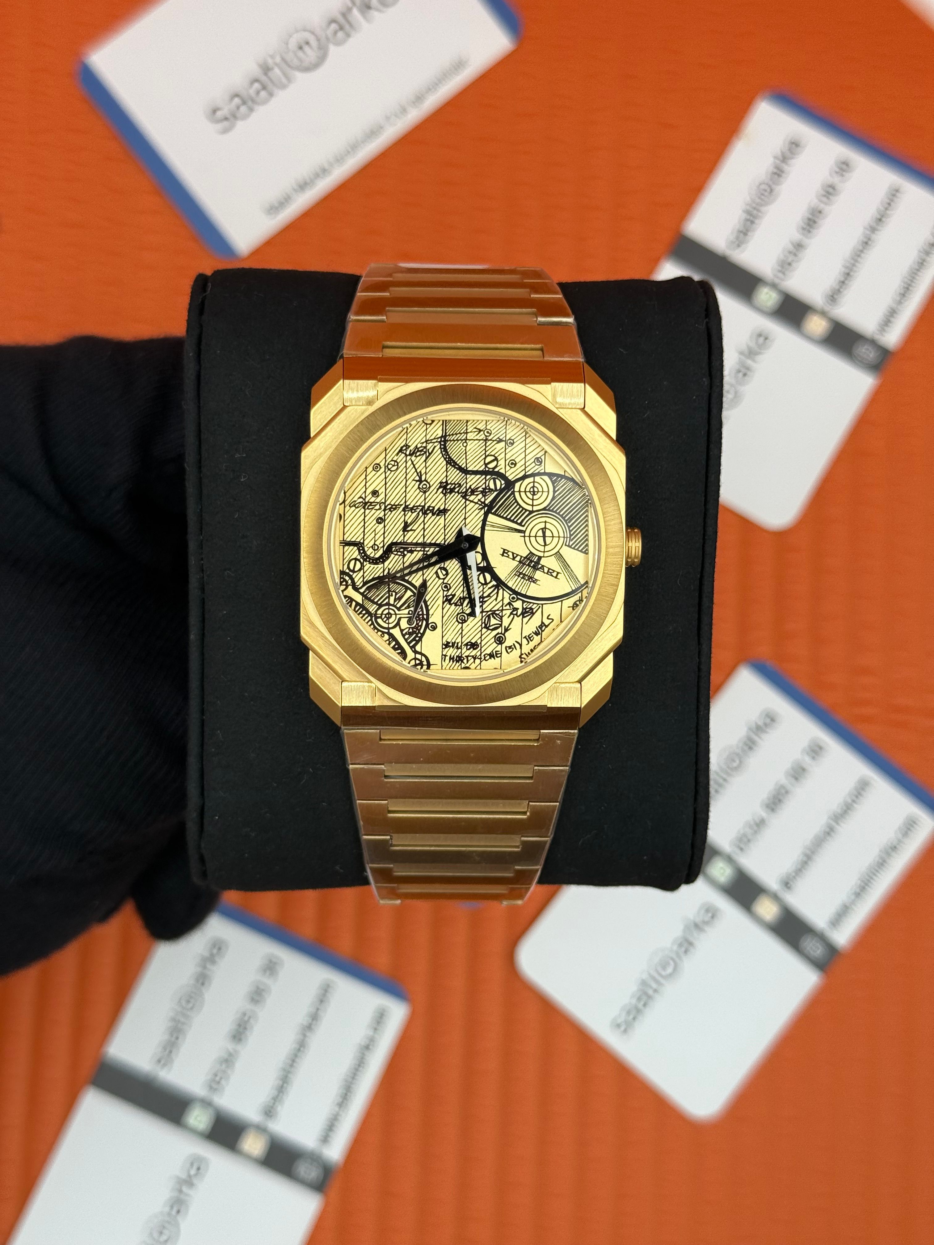 BVLGARİ OCTO GOLD RENK PUSULA KADRAN 