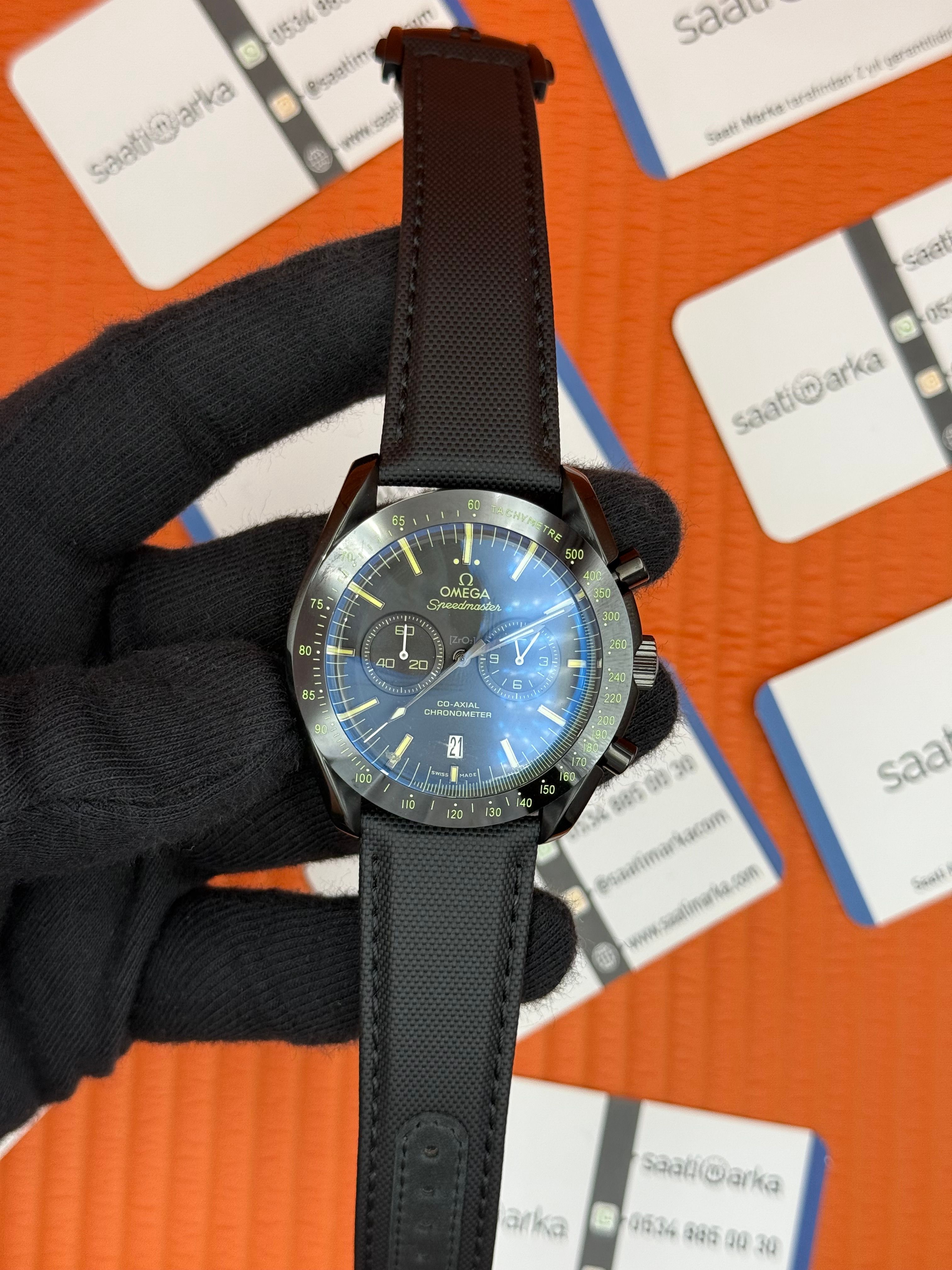 OMEGA SPEEDMASTER FULL SİYAH YEŞİL DETAYLI KADRAN