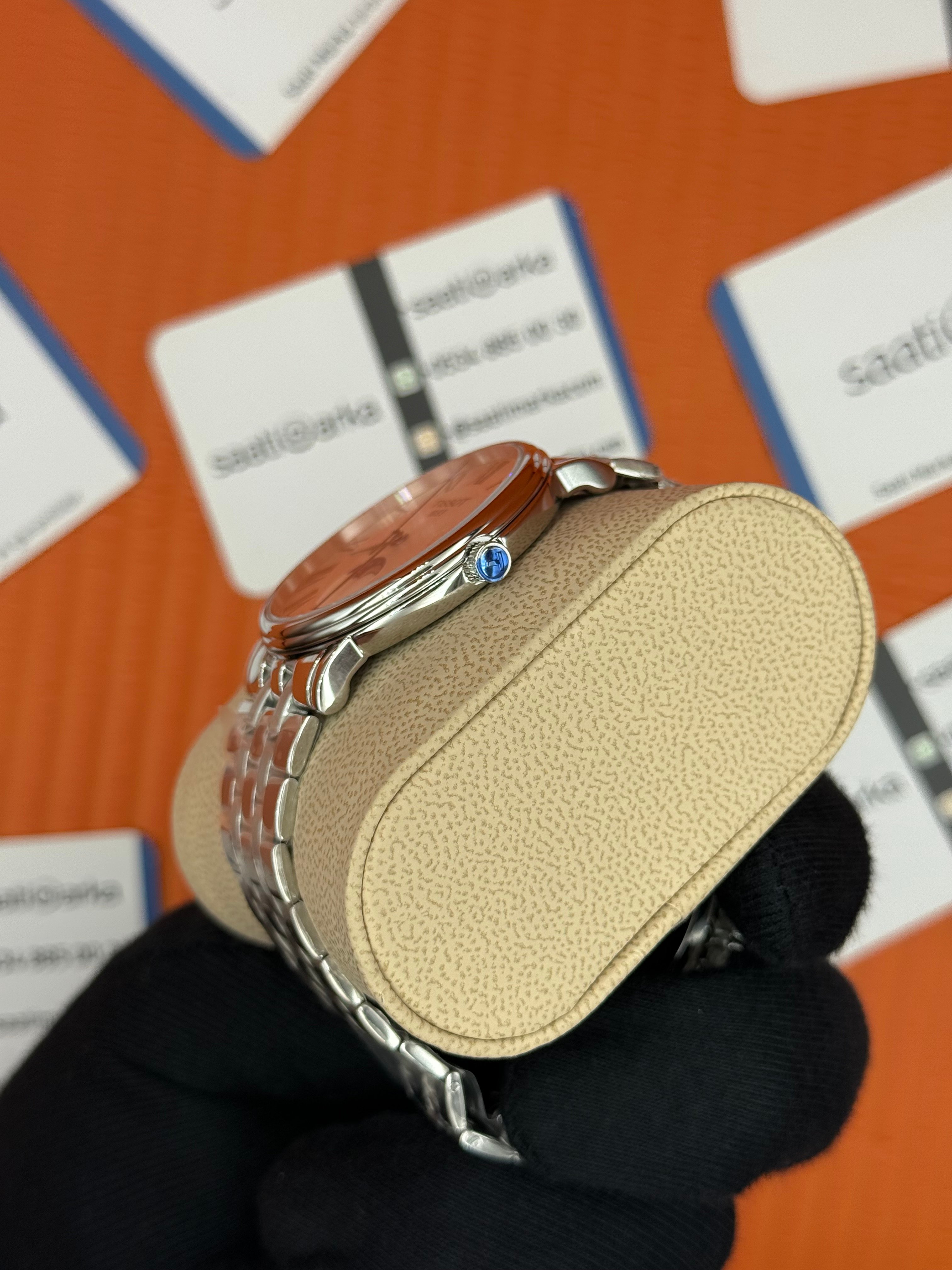 TISSOT carson premium gent moonphase beyaz kadran silver jubile kordon erkek kol saati