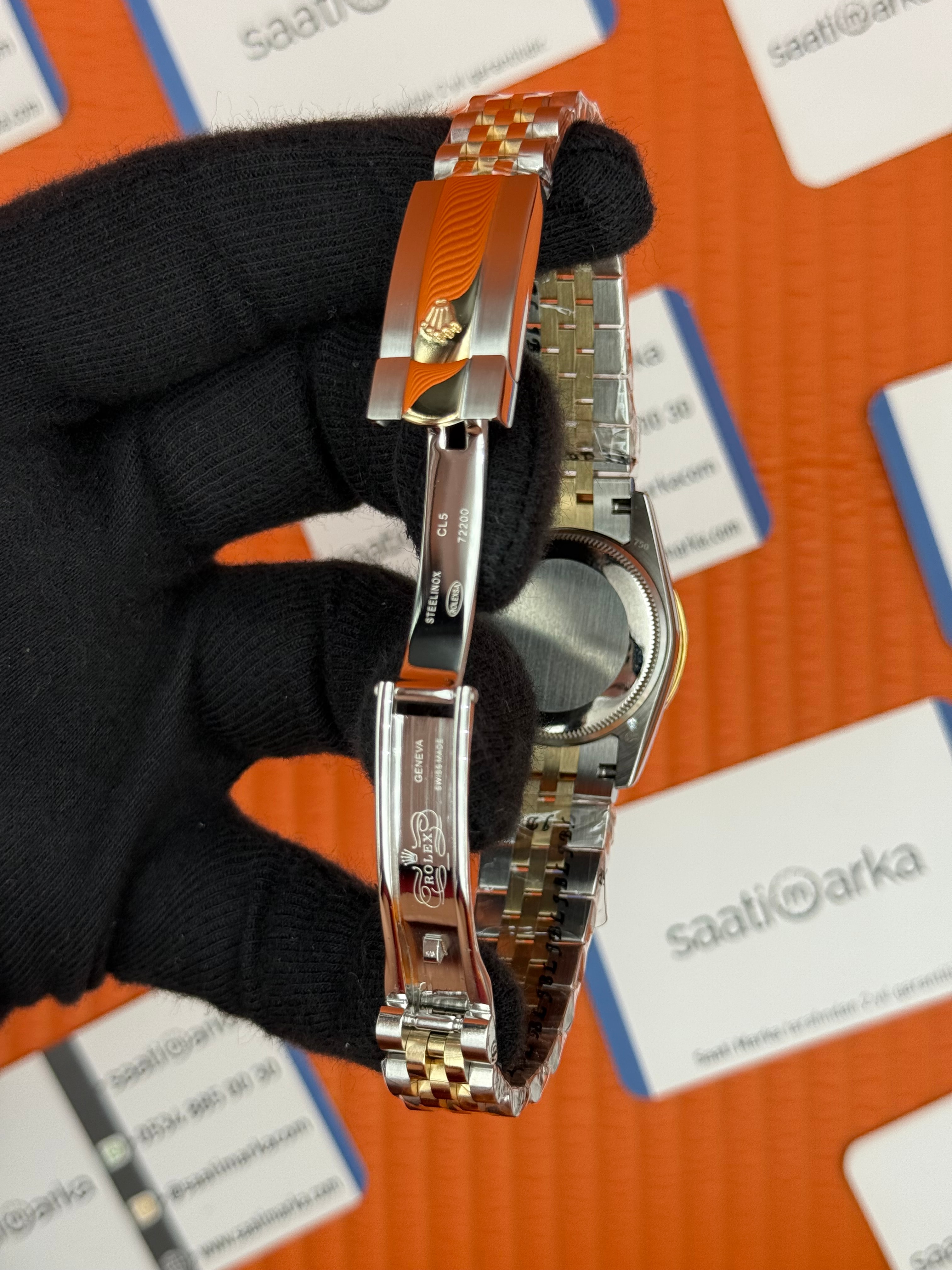 ROELX datejust 31mm toz pembe kadran gold silver jubilee kordon