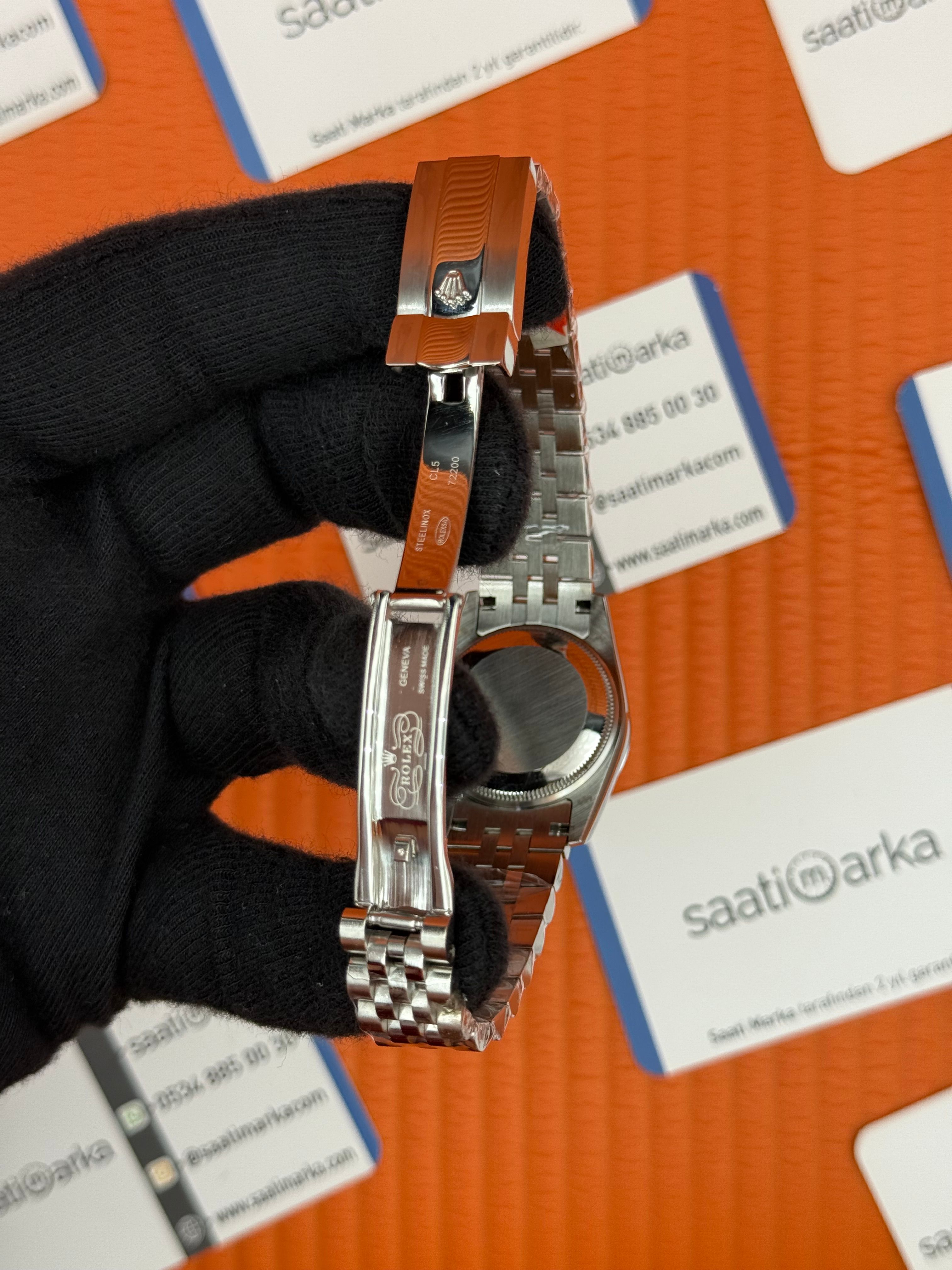ROLEX datejust 31mm mavi baget taşlı kadran silver jubilee kordon