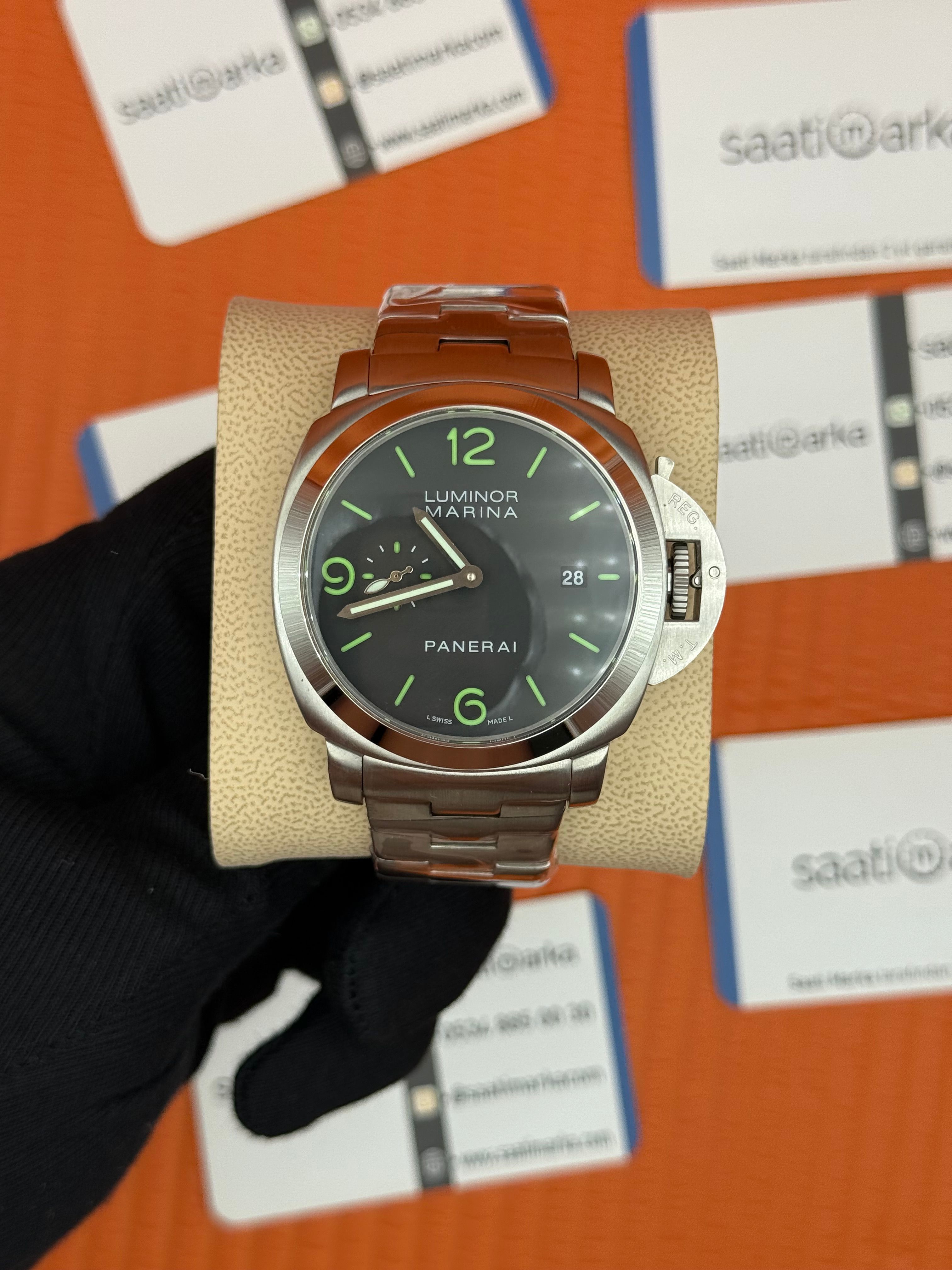 PANERAI marina çelik kasa kordon siyah kadran 