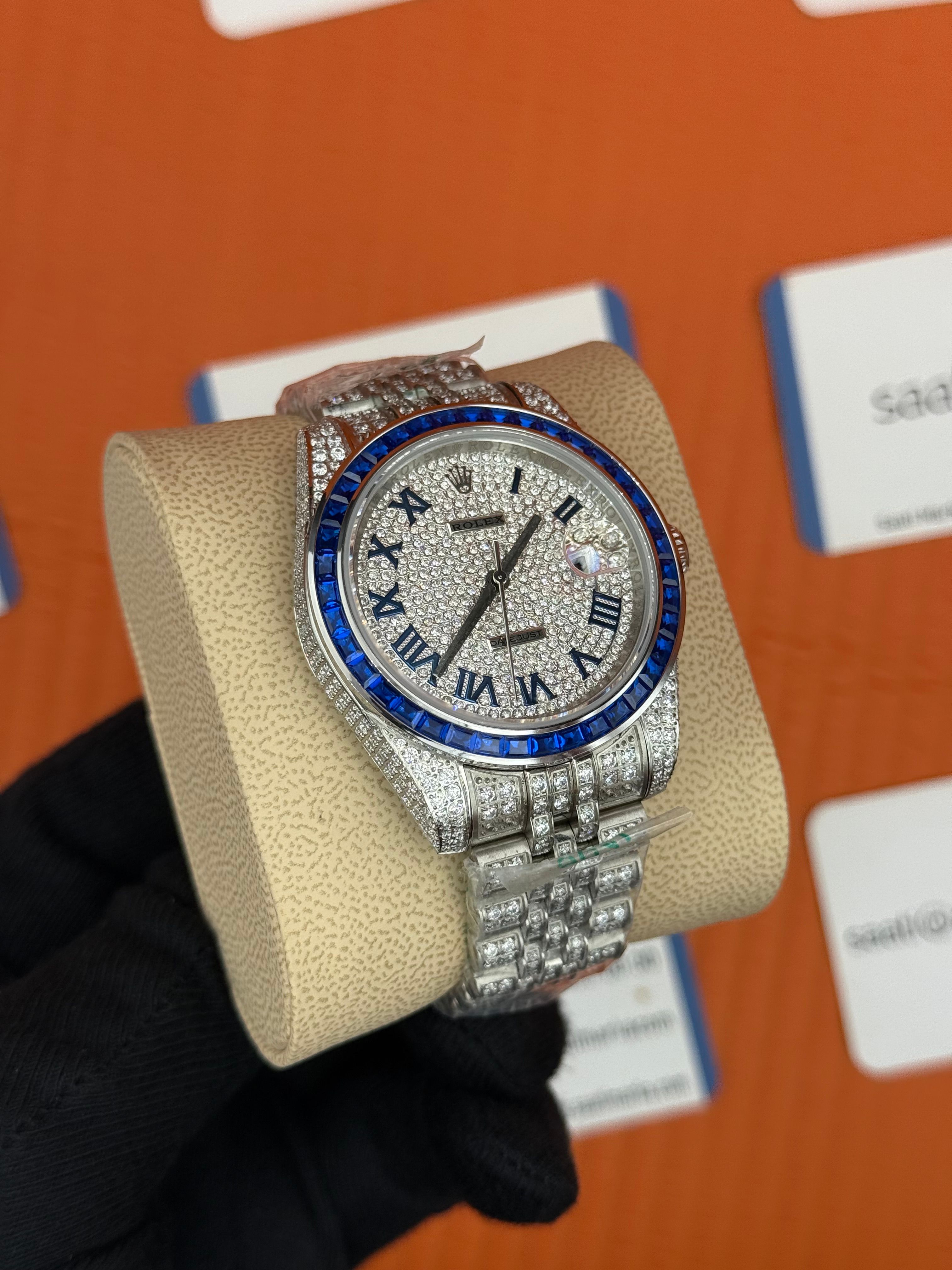 ROLEX Datejust full diamond 41mm silver