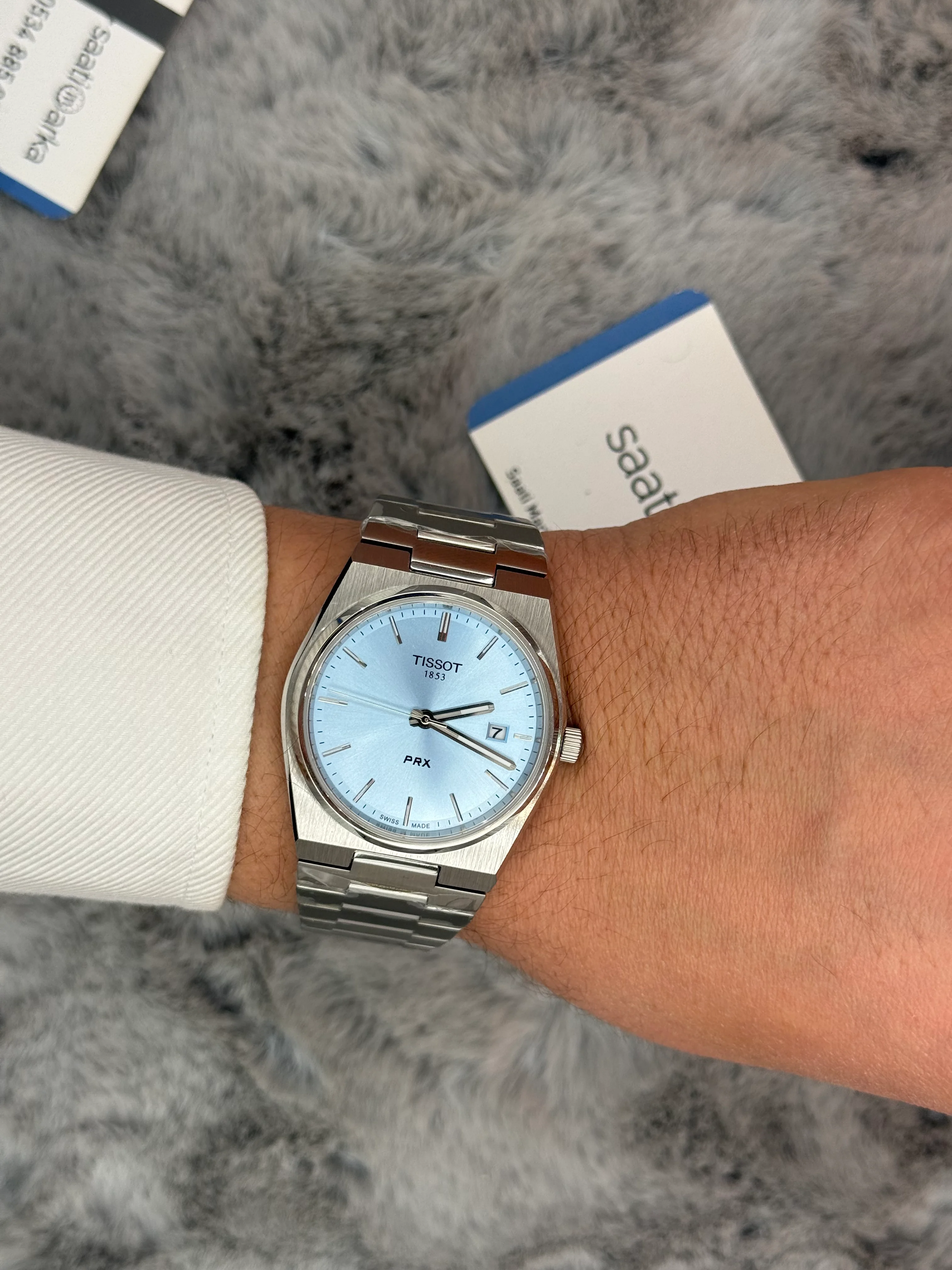 TISSOT PRX 40MM BUZ MAVİSİ KADRAN SİLVER KASA KORDON