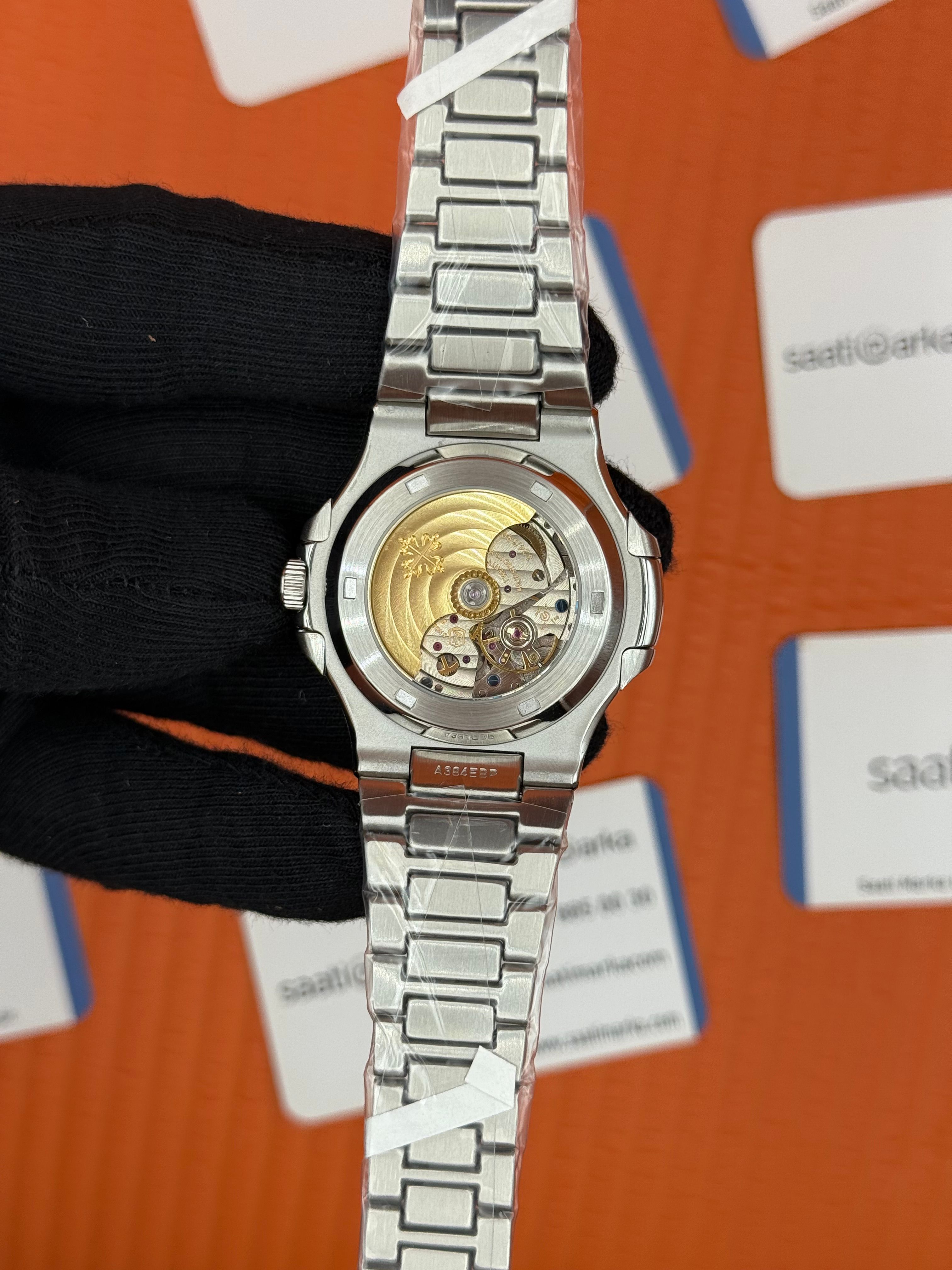 PATEK PHILIPPE nautilus blue dial silver kasa kordon
