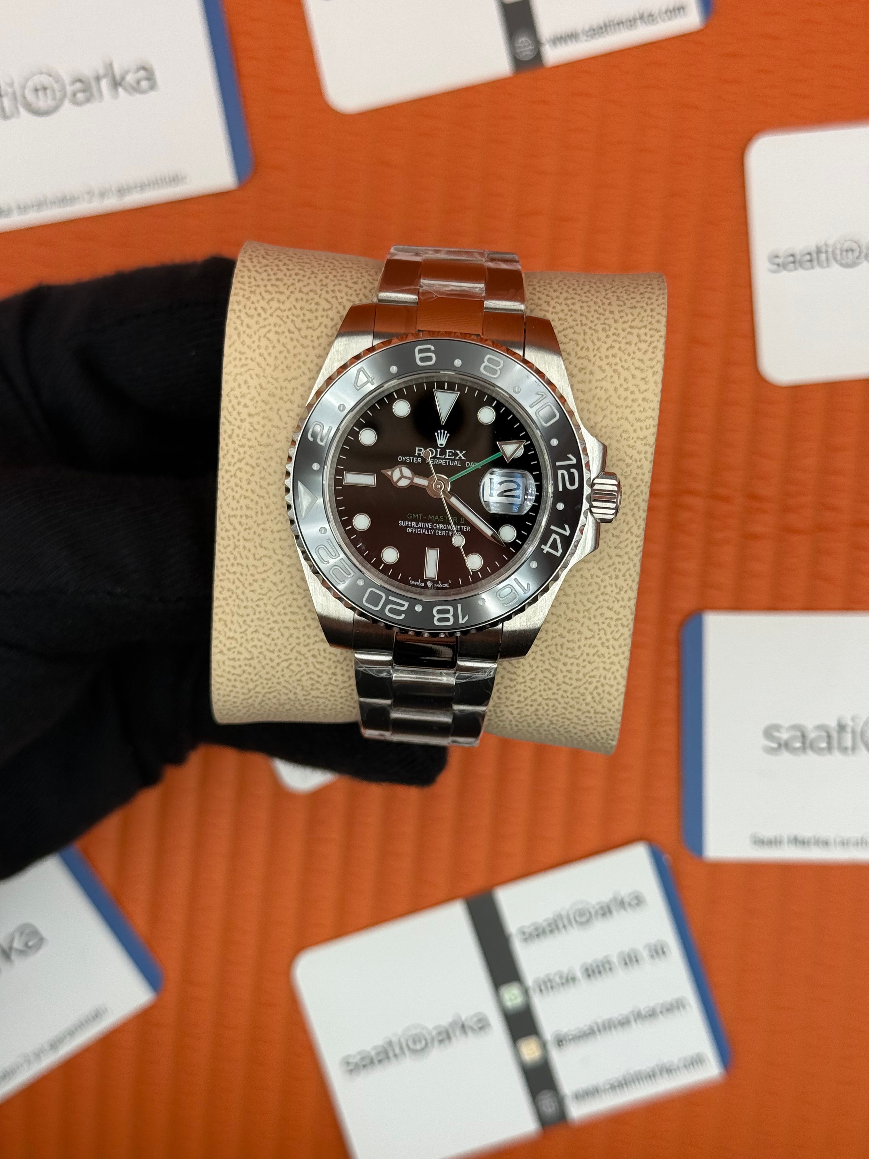 ROLEX Gmt Master black dial bezel oyster 40mm 