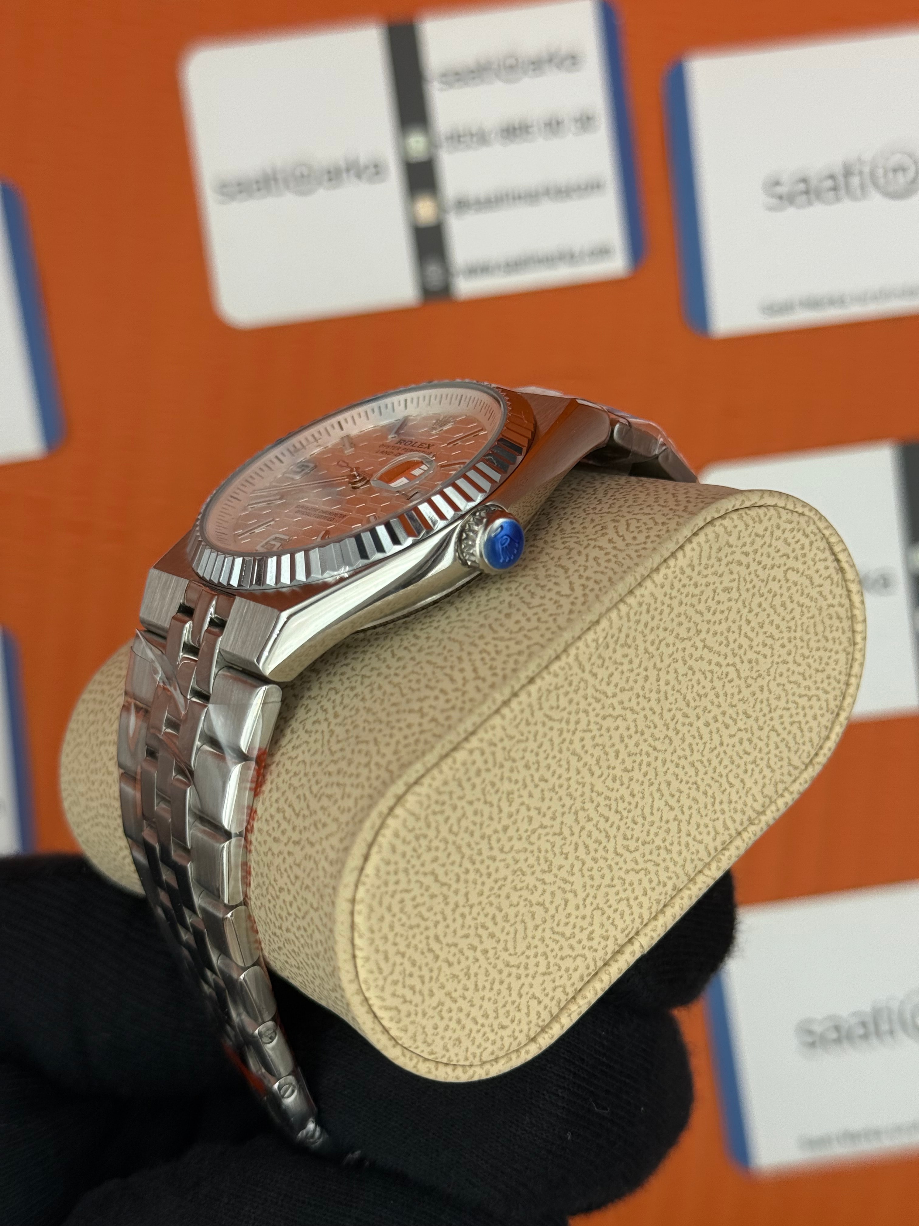 ROLEX land dweller 40mm beyaz kadran silver kasa kordon oystersteel erkek kol saati