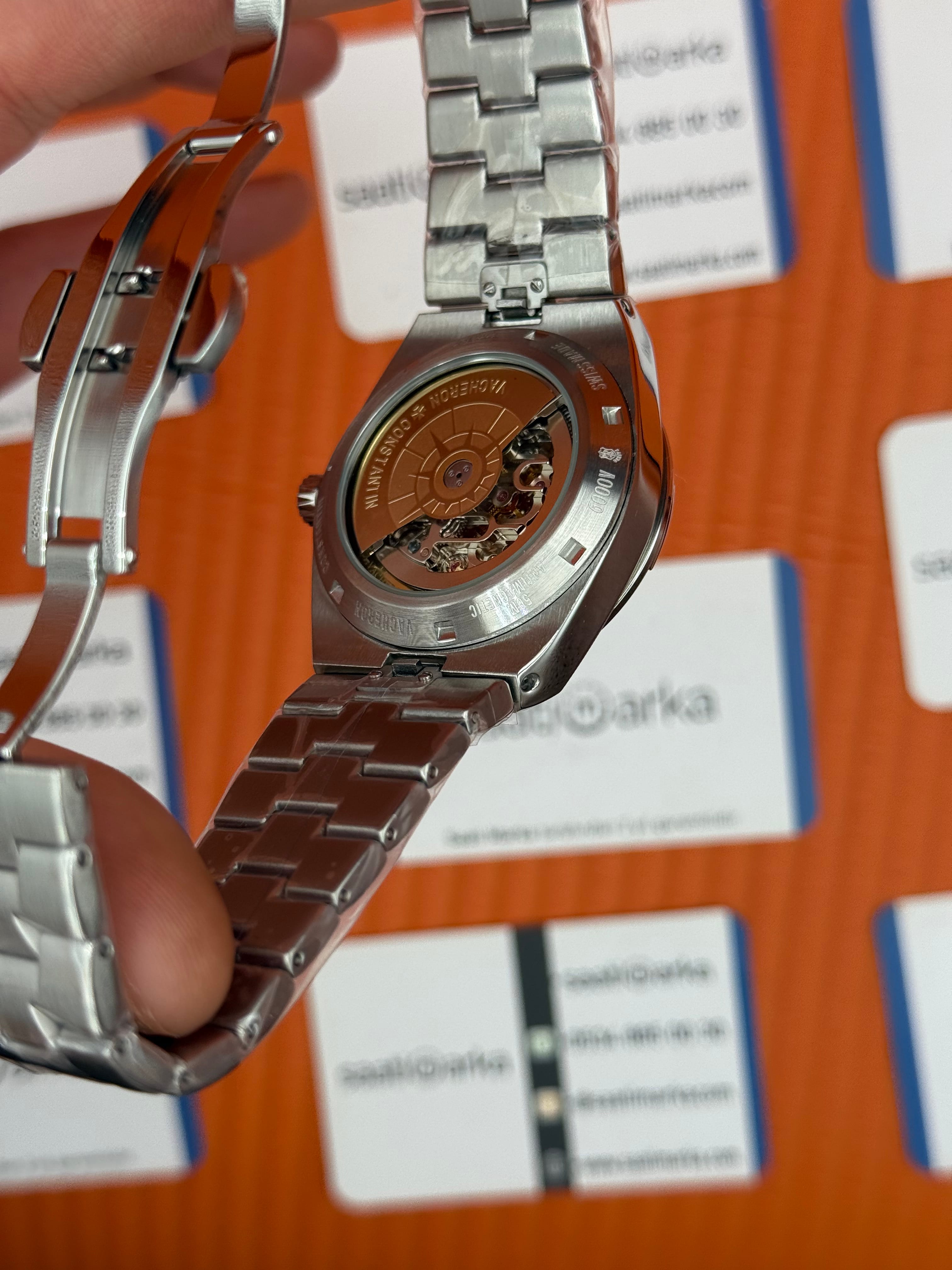 VACHERON CONSTANTIN overseas tourbillon yeşil kadran silver kasa kordon erkek kol saati