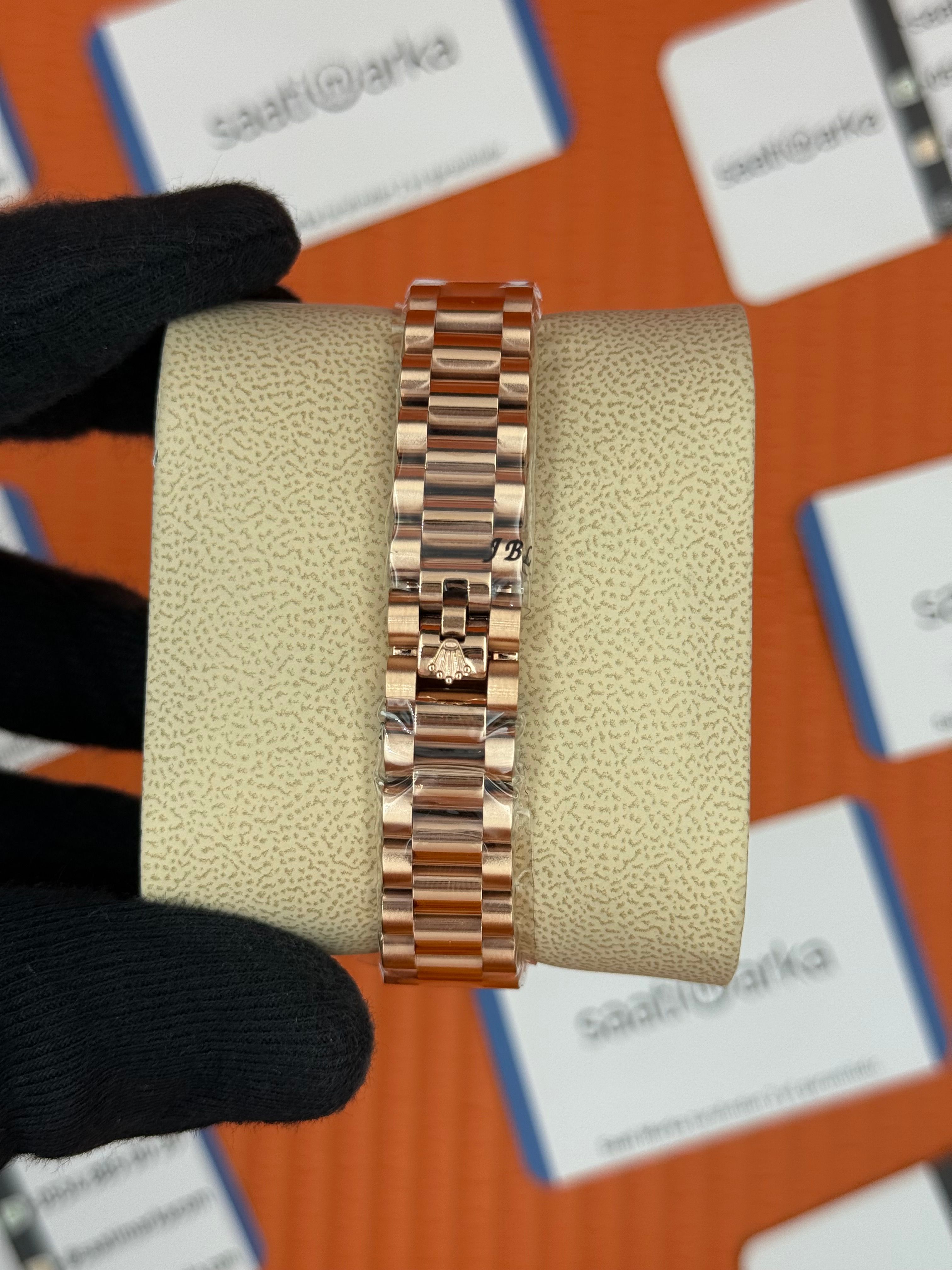 ROLEX datejust 31mm maci sedefli kadran rose kasa kordon president 