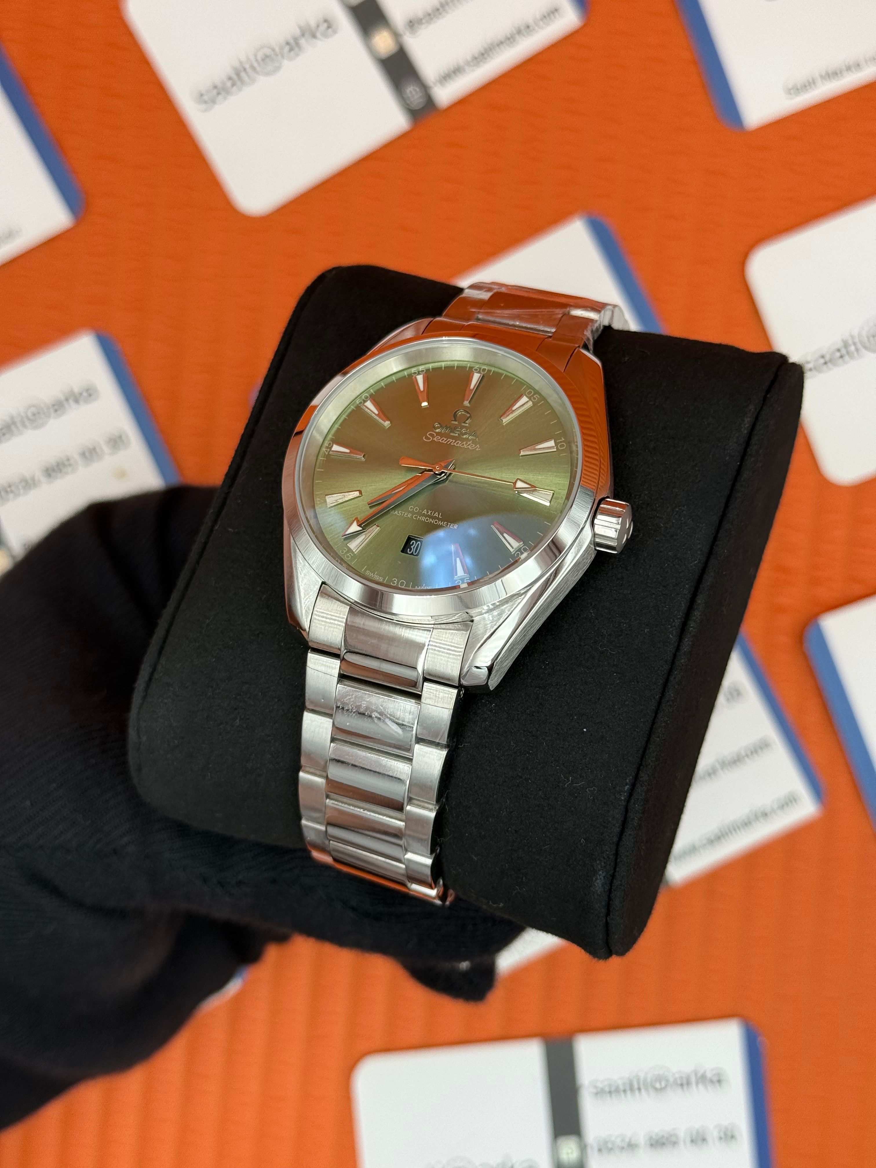 OMEGA SEAMASTER AQUA TERRA HAKİ KADRAN ÇELİK KORDON KASA 