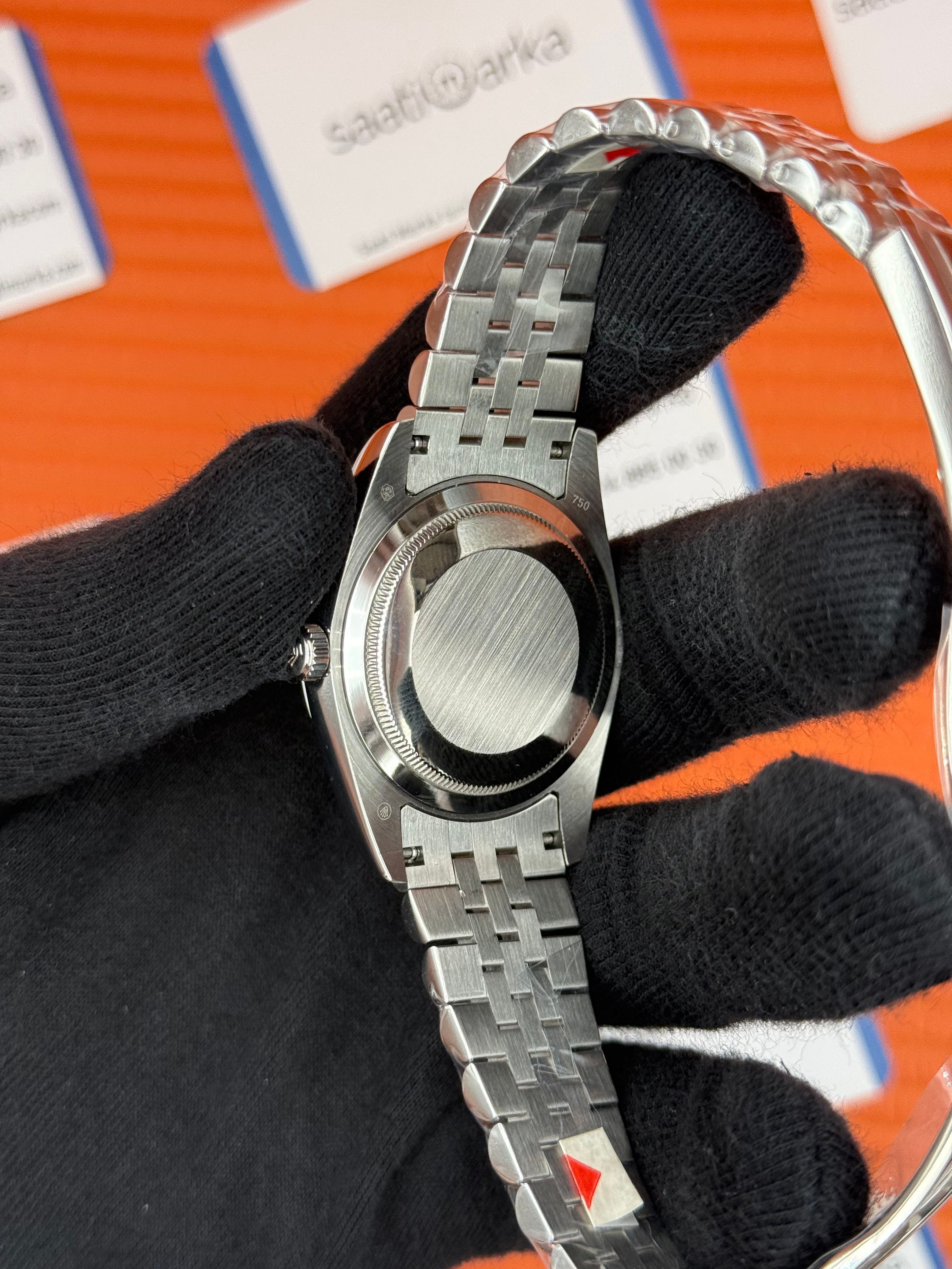 ROLEX Day Date vaget taşlı mavi siyah kadran silver jubilee kordon