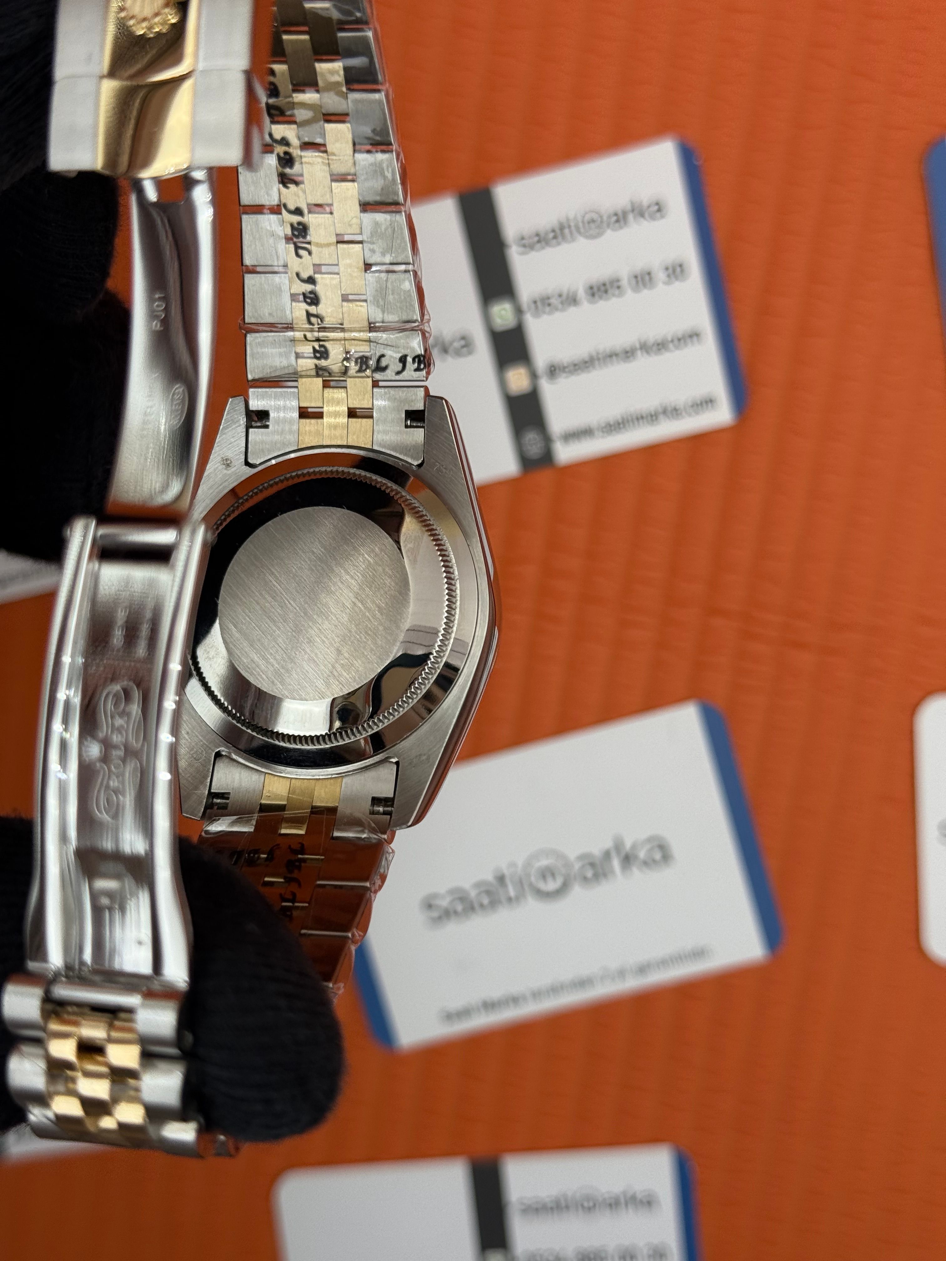 ROLEX Datejust baget taşlı black dial gold-silver jubilee kordon
