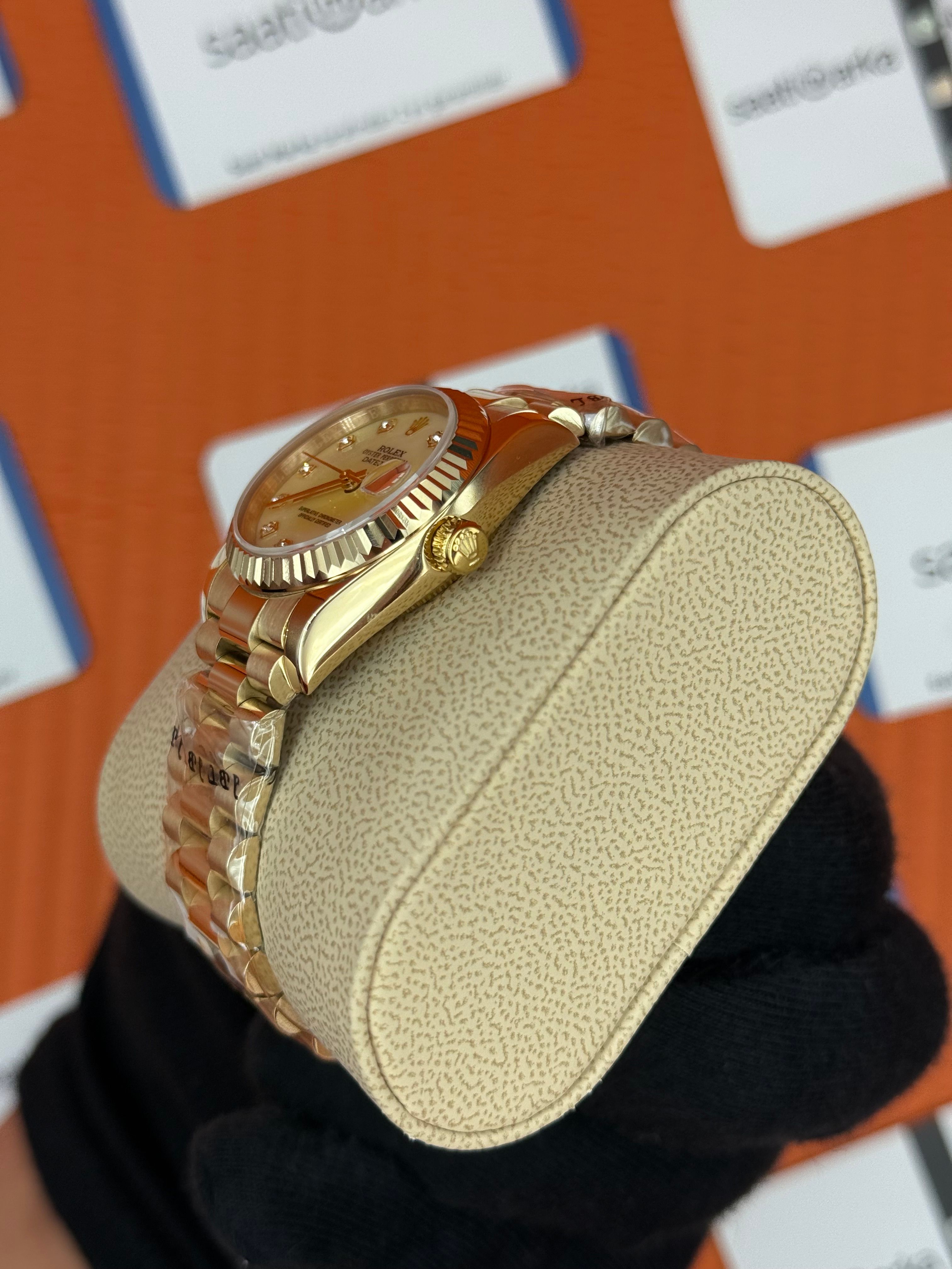 ROLEX datejust 31mm full gold president kordon