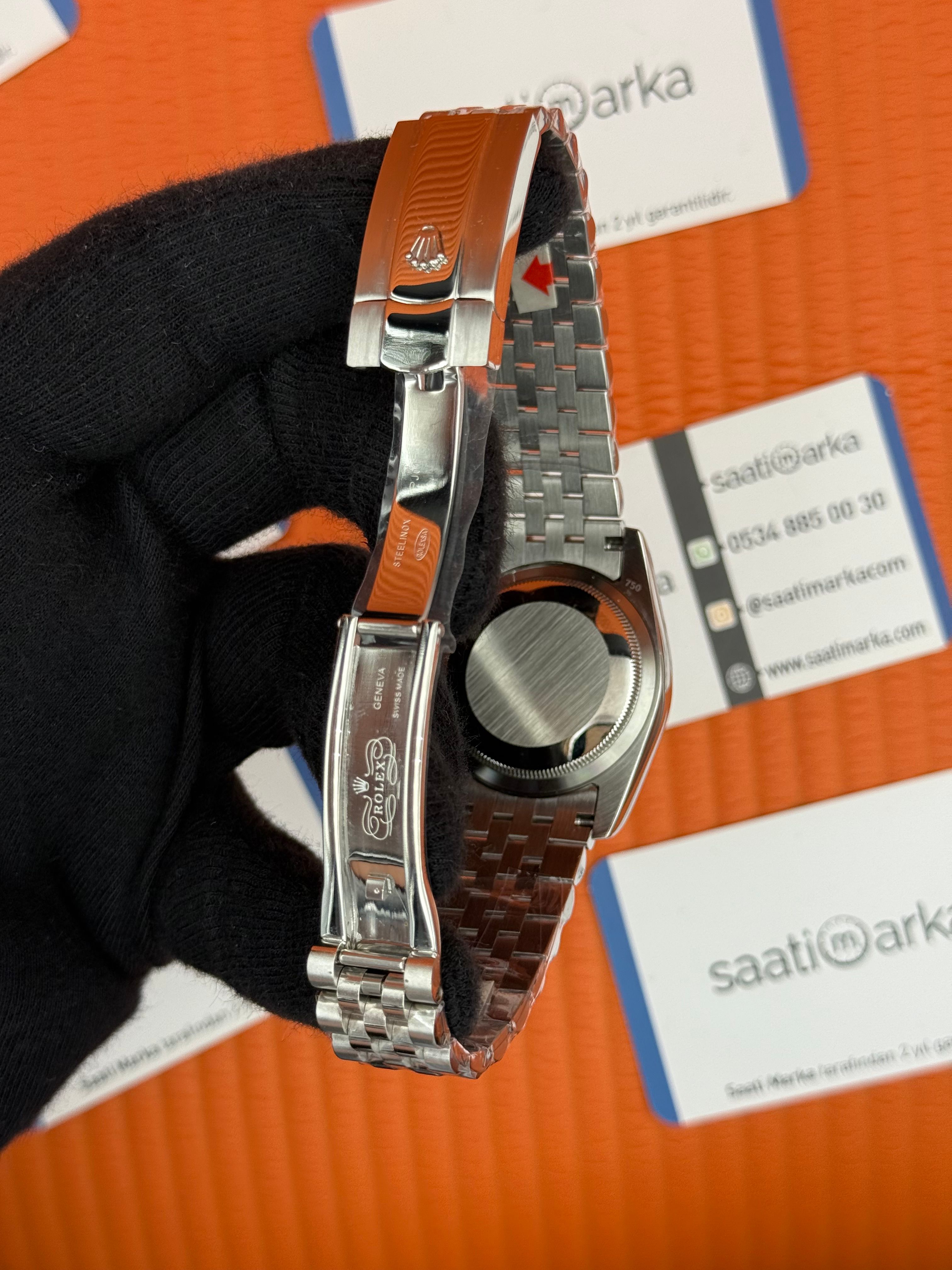 ROLEX datejust 36mm mavi kadran silver jubilee kordon