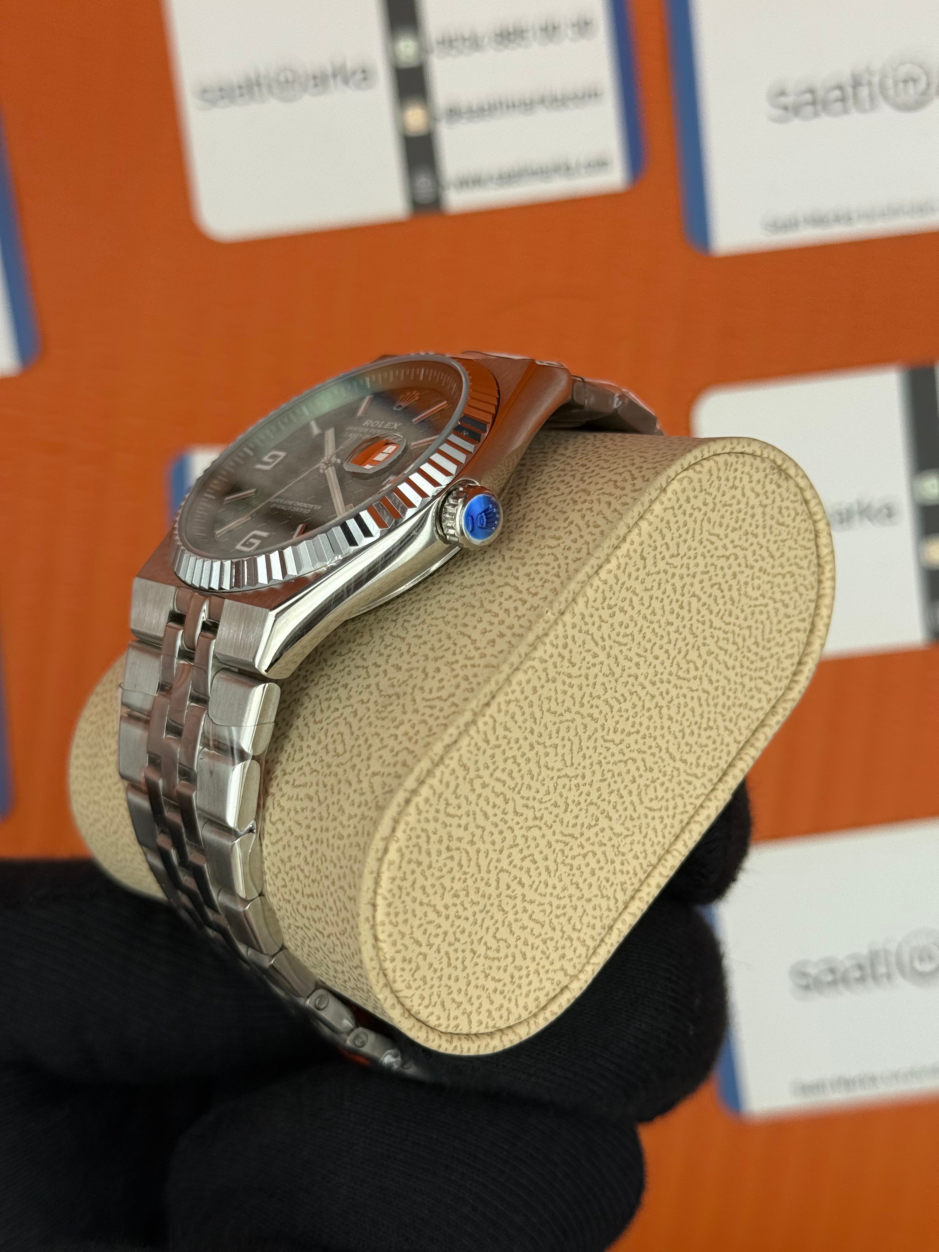 ROLEX land dweller 40mm yeşil kadran silver kasa kordon oystersteel erkek kol saati