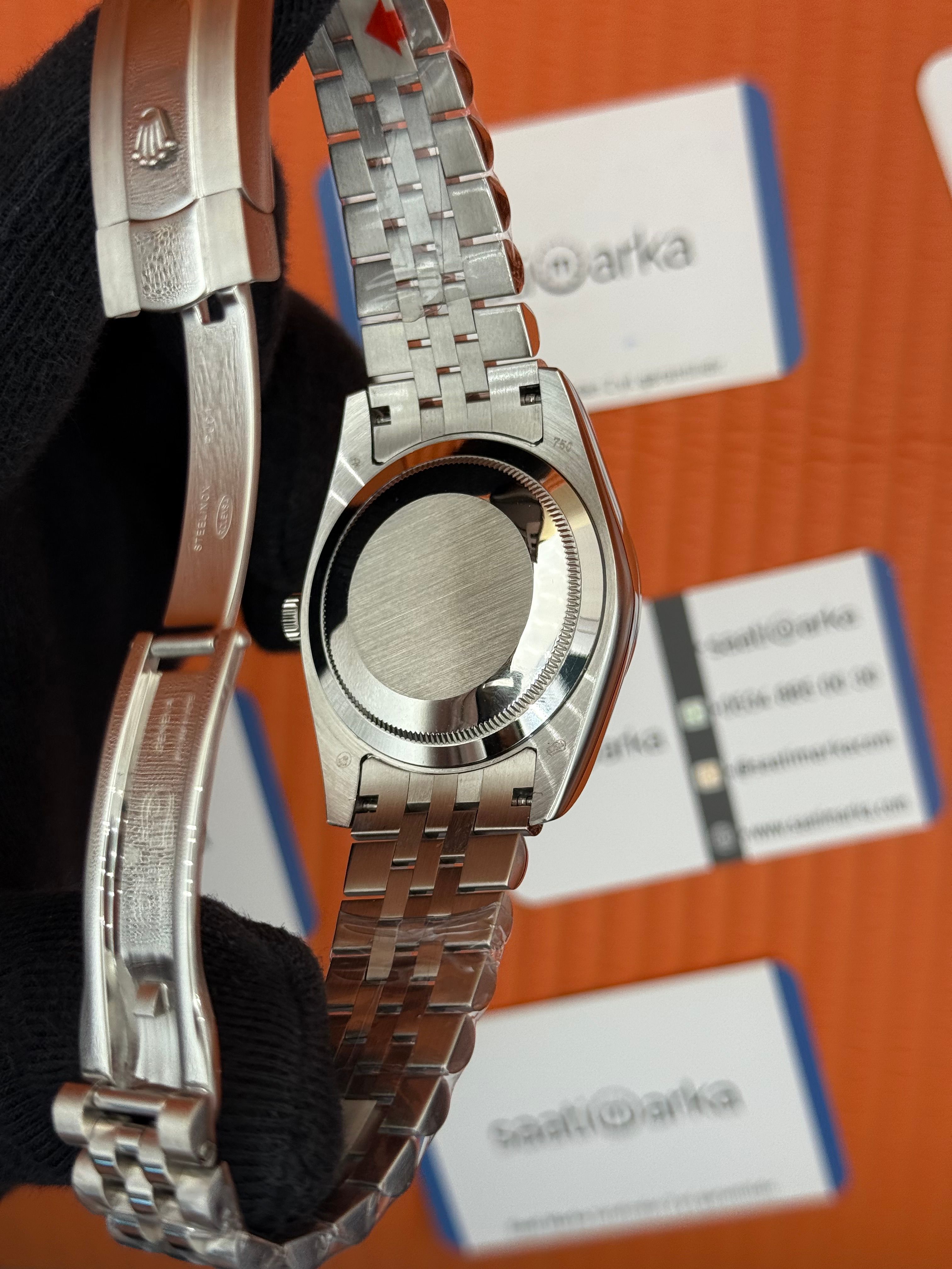 ROLEX Datejust white dial silver jubilee kordon