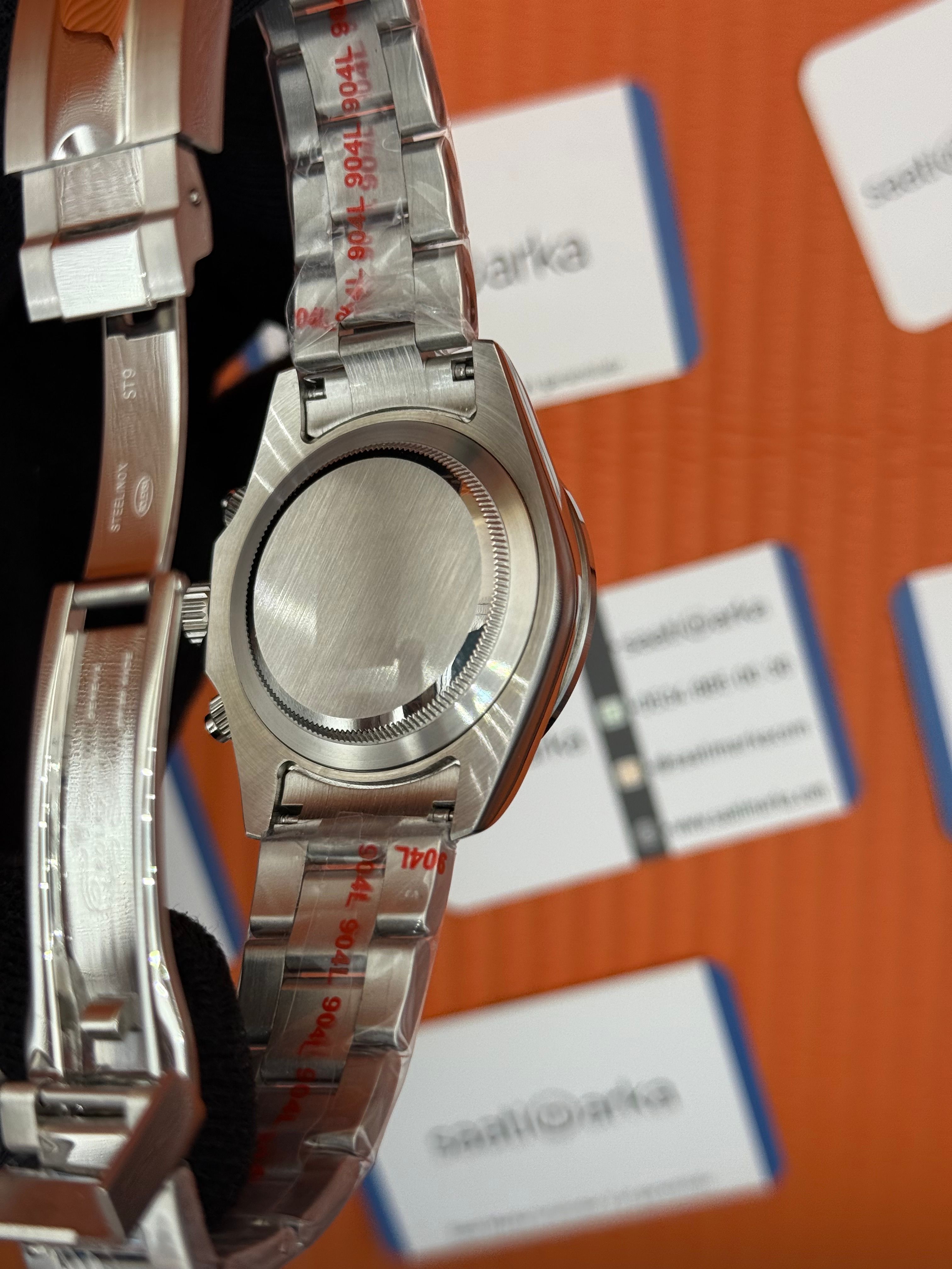 ROLEX Daytona taşlı bezel turguoise dial silver kasa-kordon