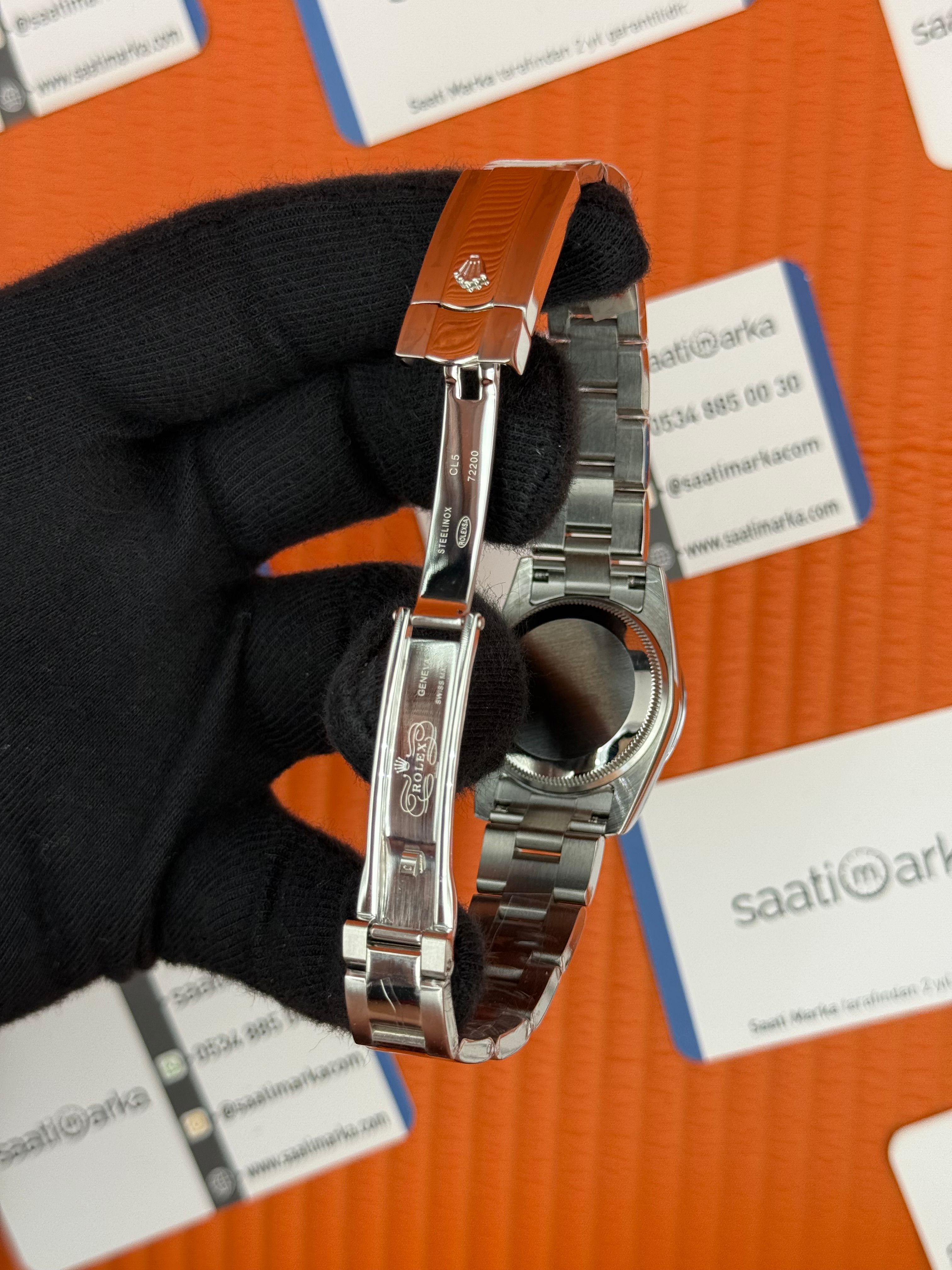 ROLEX datejust 31mm gri kadran  silver oyster kordon 