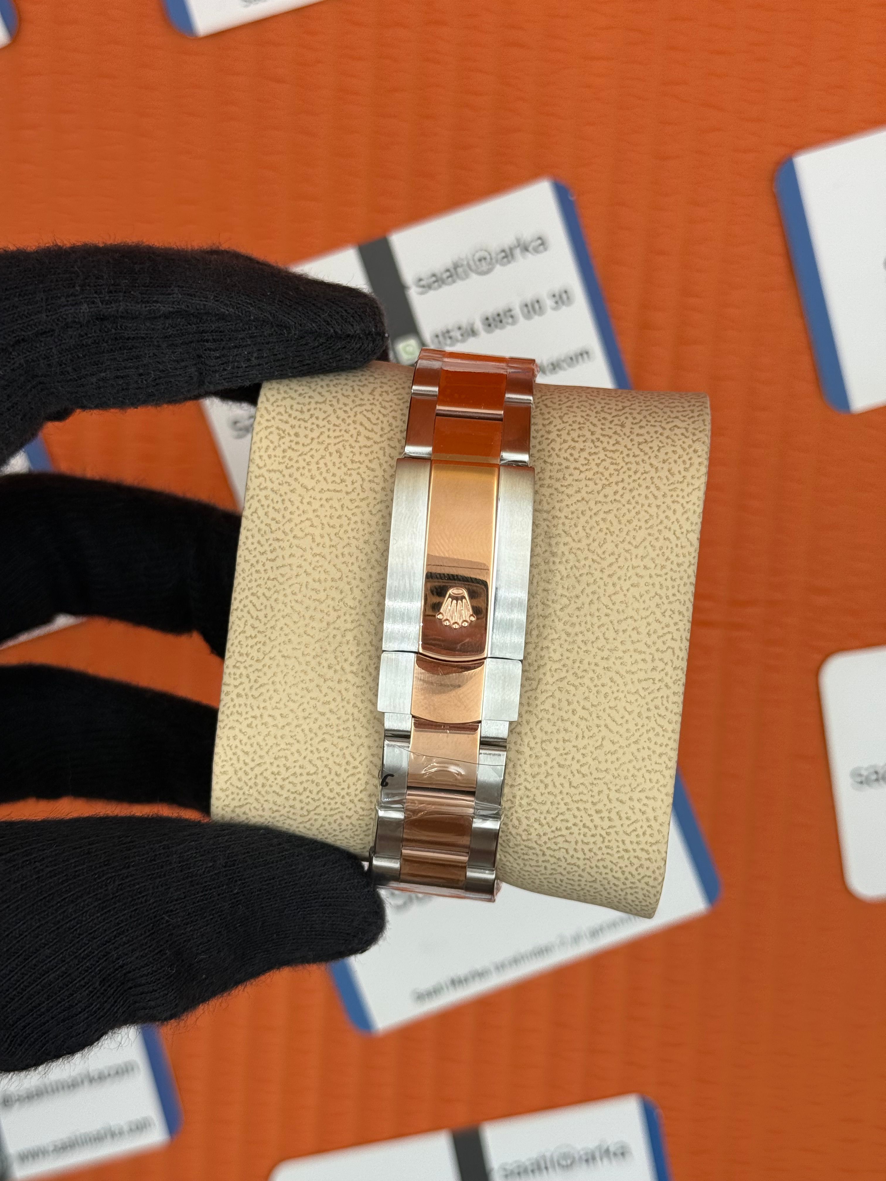 ROLEX Datejust rose dial rose-silver oyster kordon