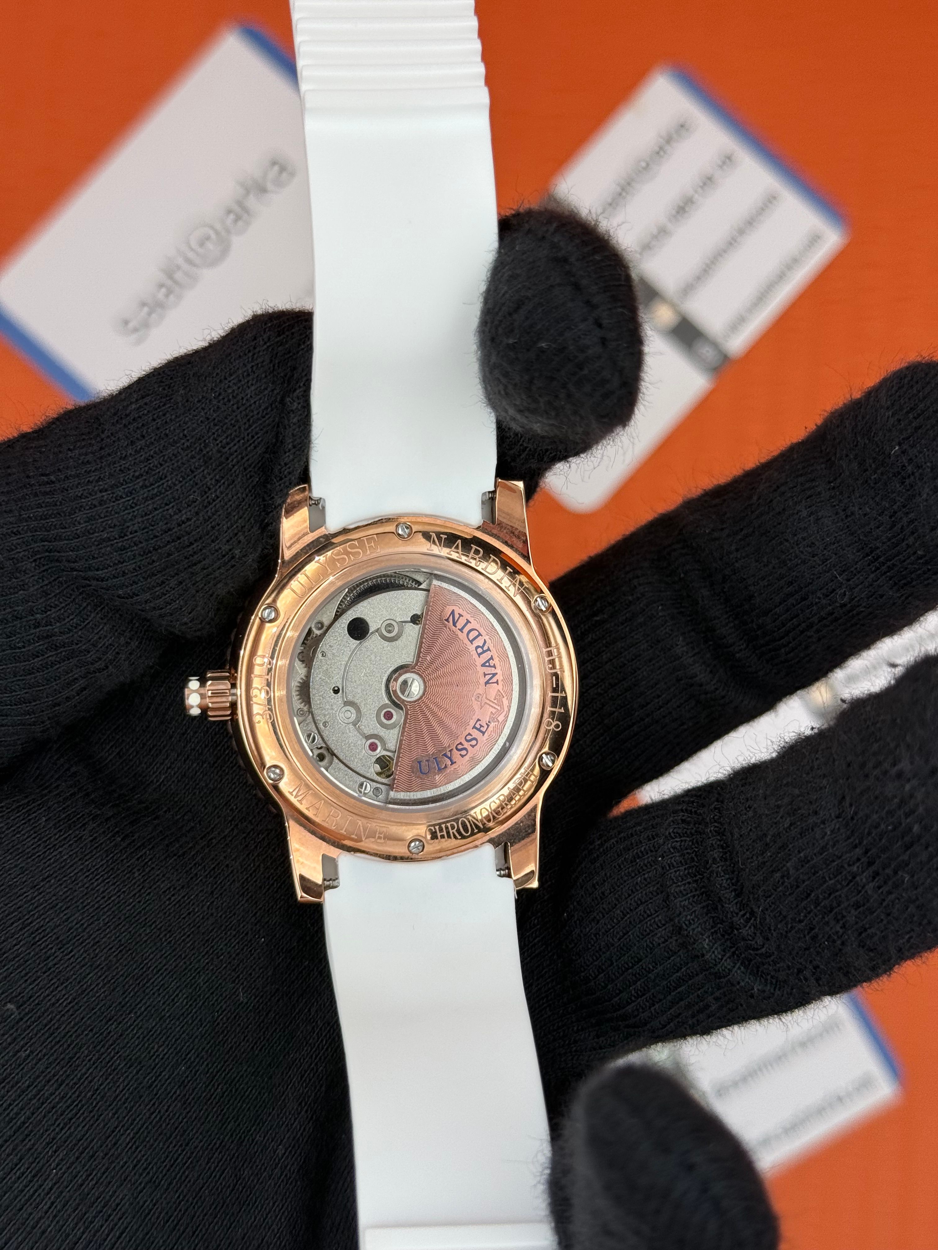 ULYSSE NARDİN ROSE TAŞLI KASA BEYAZ KORDON 