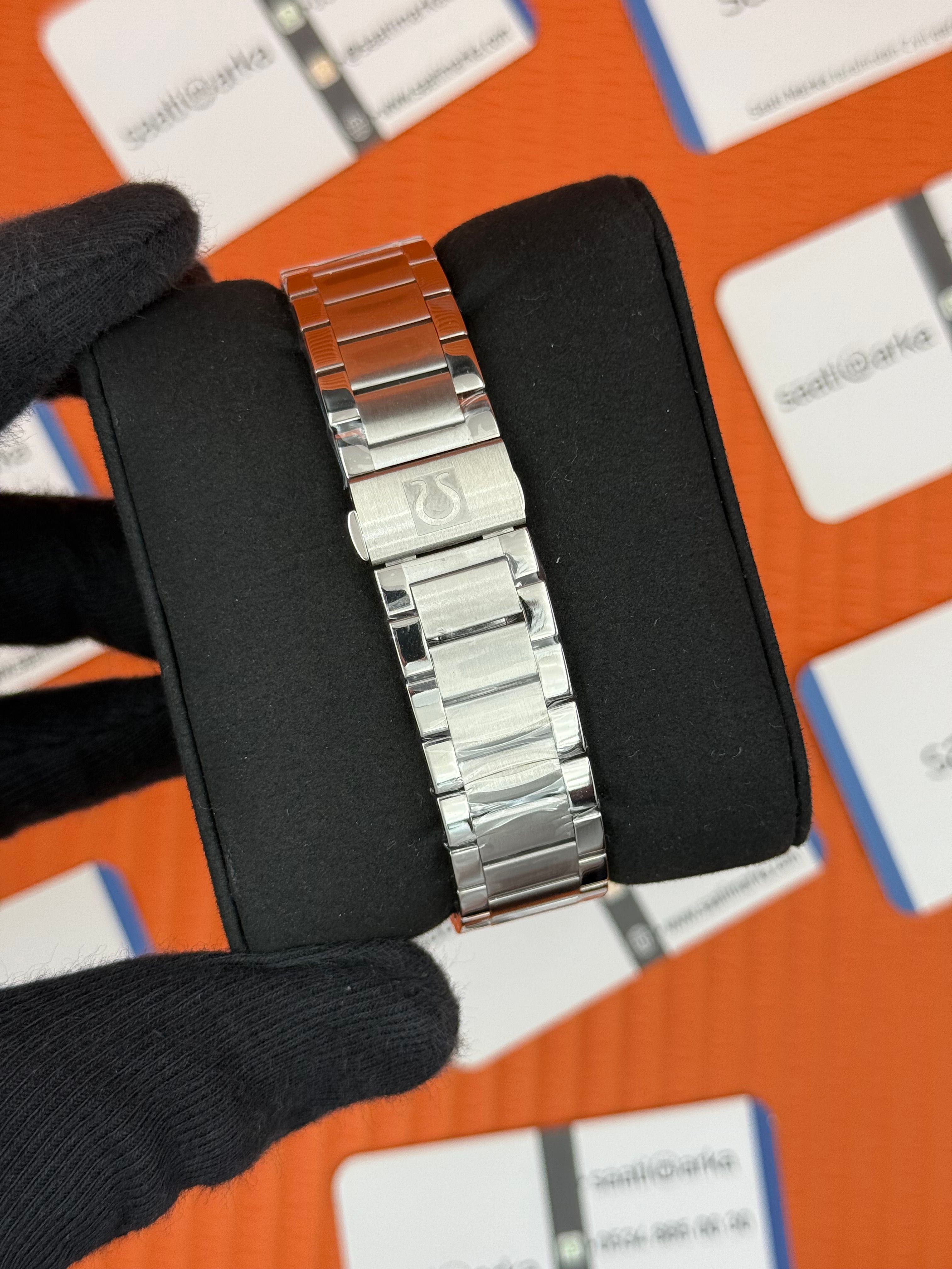 OMEGA SPEEDMASTER 50TH ANNIVERSARY BEYAZ SİYAH DETAYLI KADRAN SİYAH BEZEL 