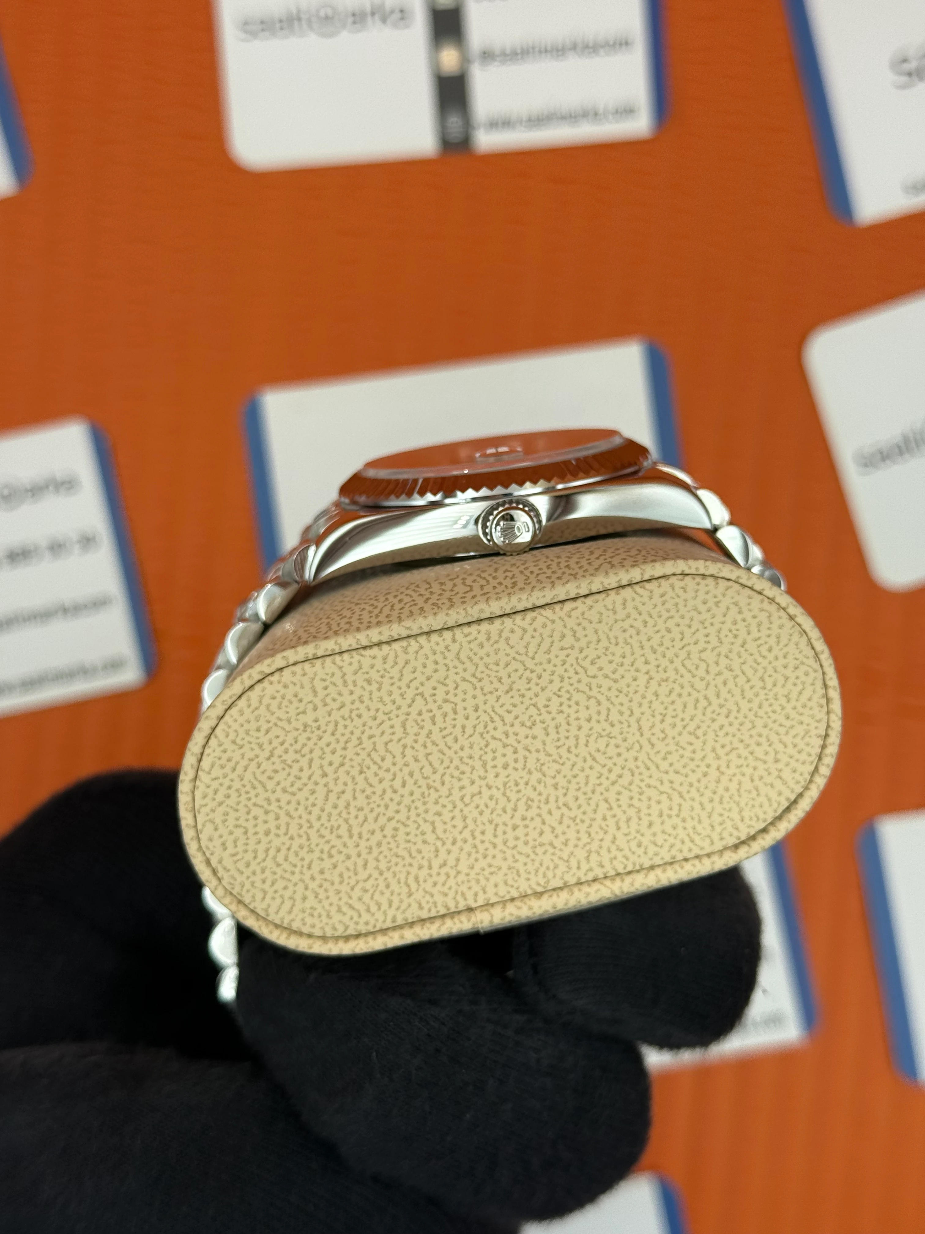 ROLEX Datejust baget taşlı grey dial silver jubilee kordon