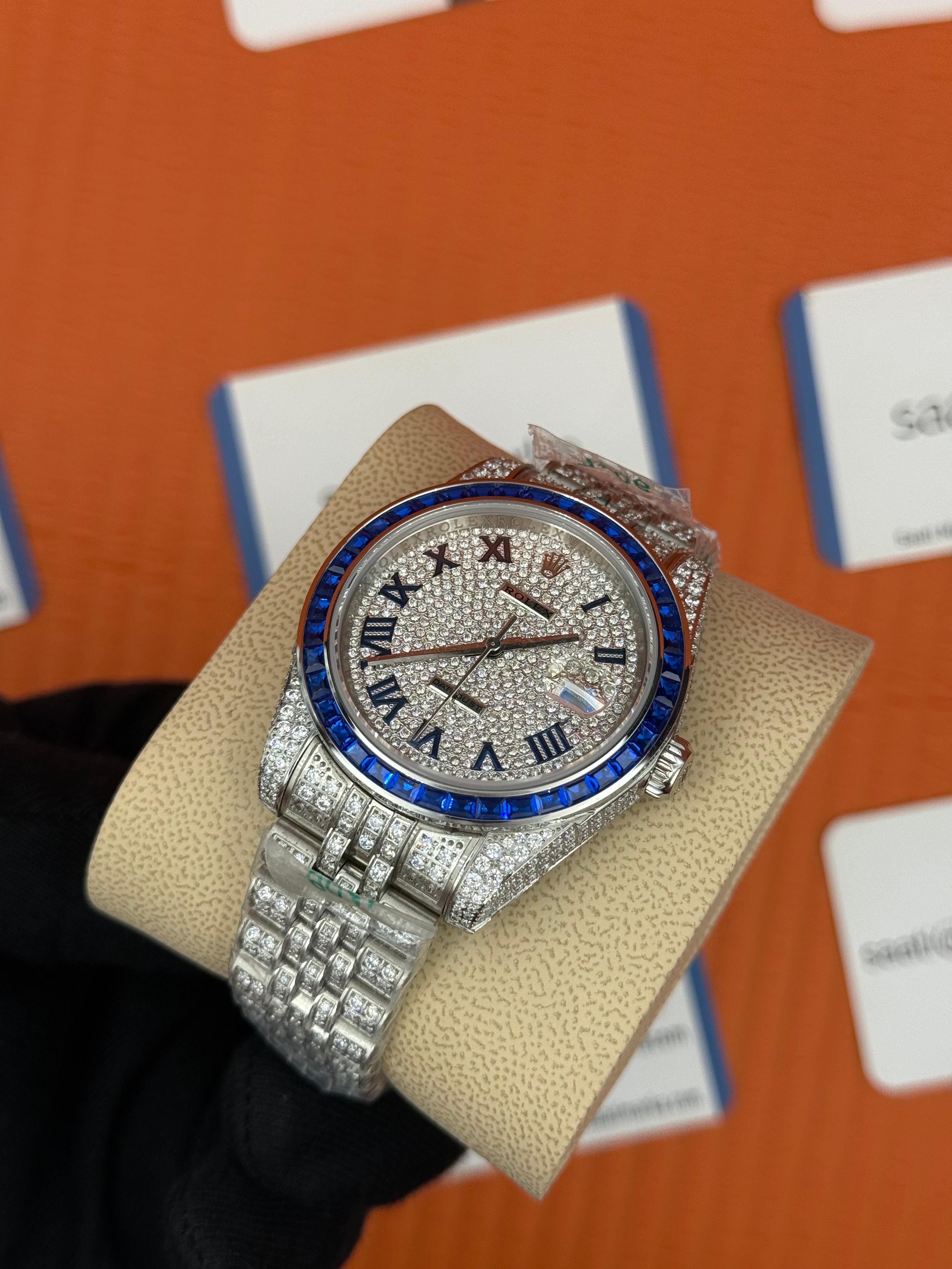 ROLEX Datejust full diamond 41mm silver