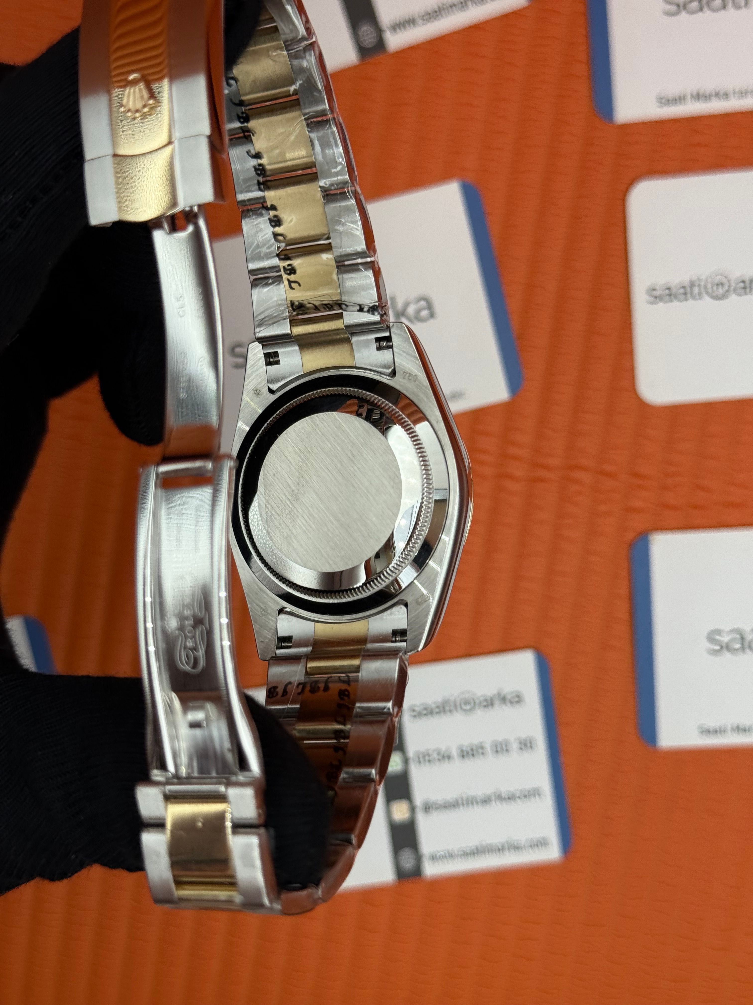 ROLEX Datejust white dial gold silver kasa-kordon oyster