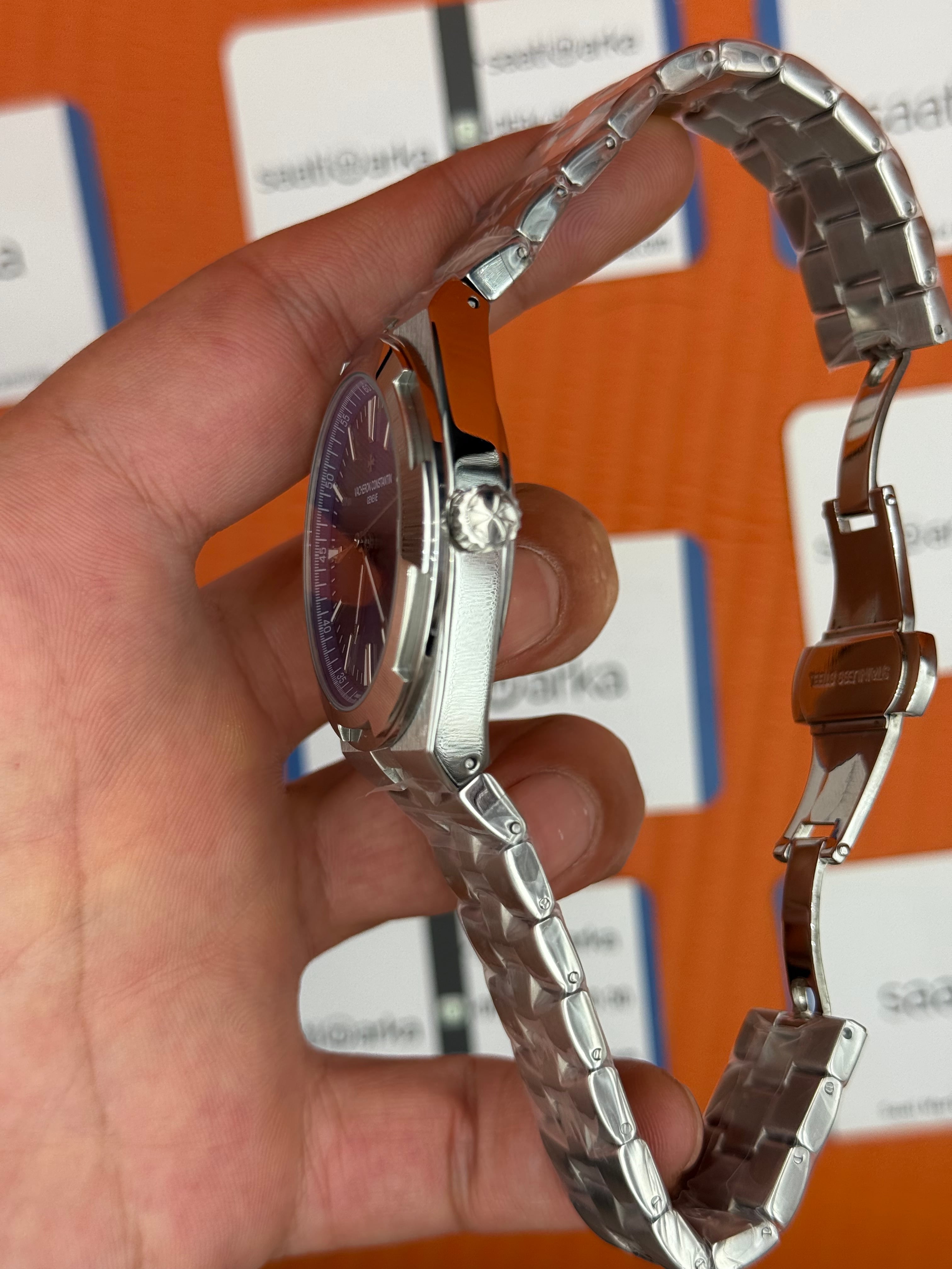 VACHERON CONSTANTIN overseas mavi kardan silver kasa kordon erkek kol saati