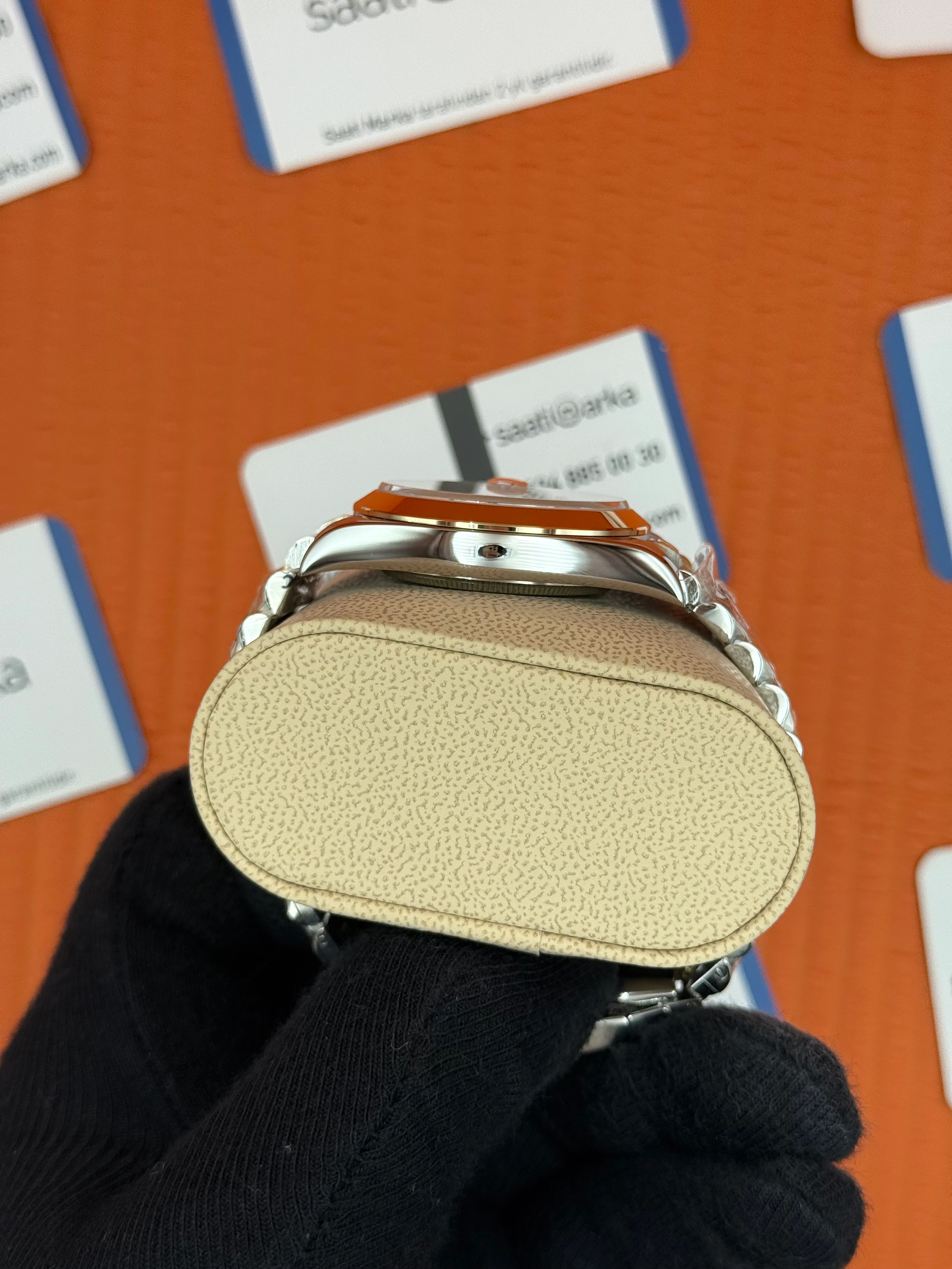 ROLEX Datejust roma rakamlı black dial gold-silver jubilee kordon