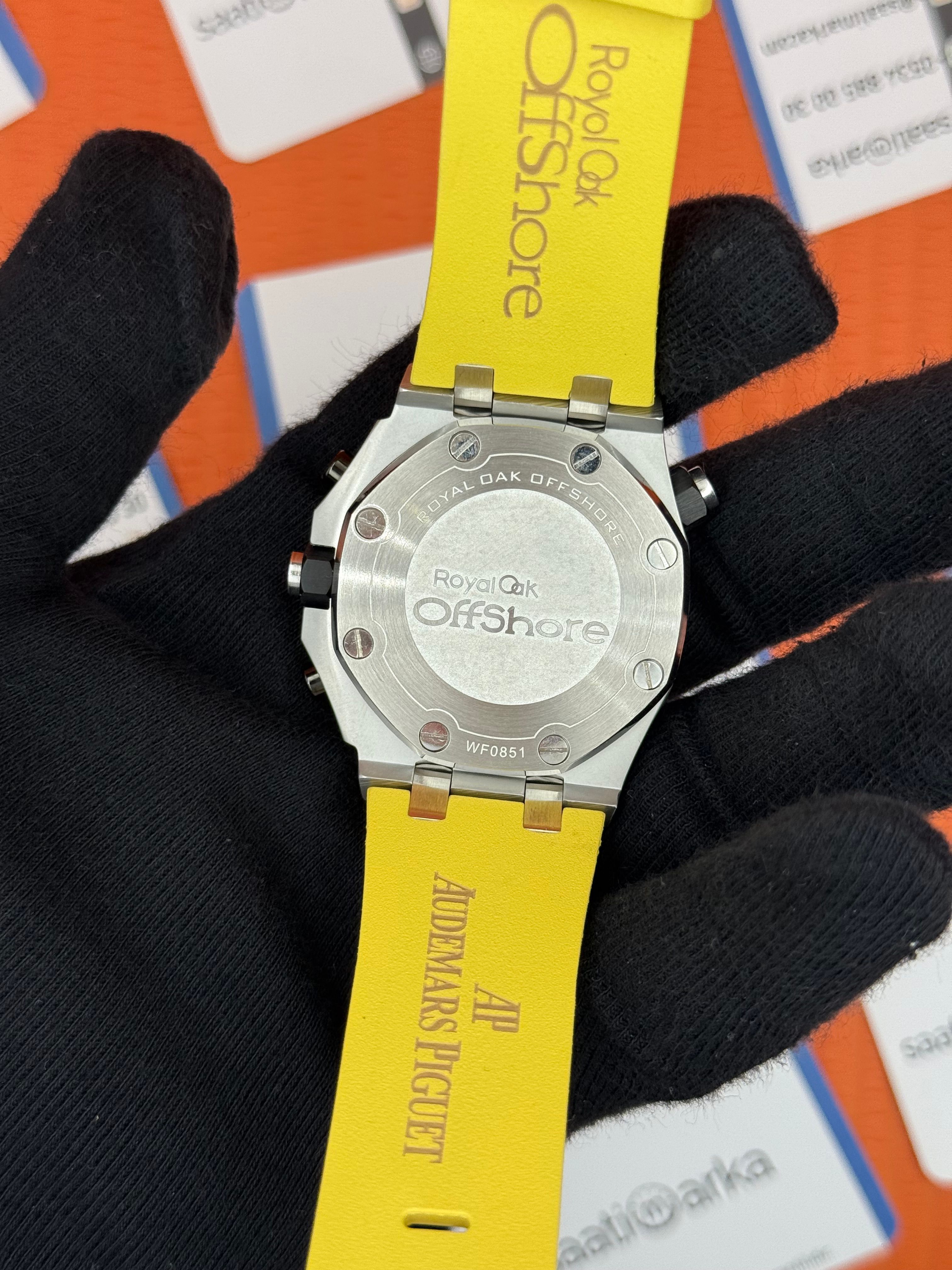 AUDEMARS PİGUET ROYAL OAK CHRONOGRAPH SARI KADRAN KAUÇUK SARI KORDON