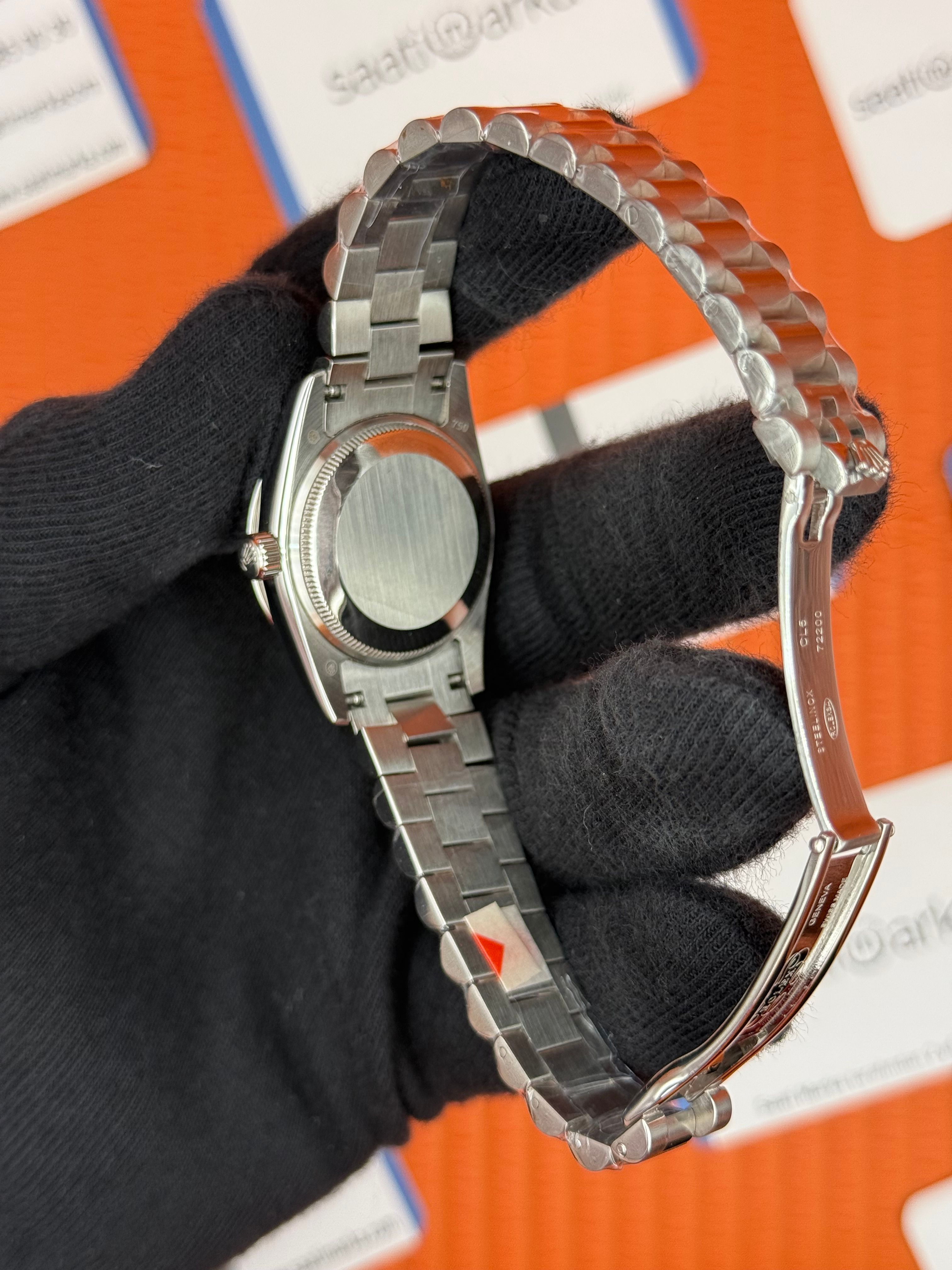 ROLEX datejust 31mm mavi roma rakamlı kadran president kordon taşlı bezel 