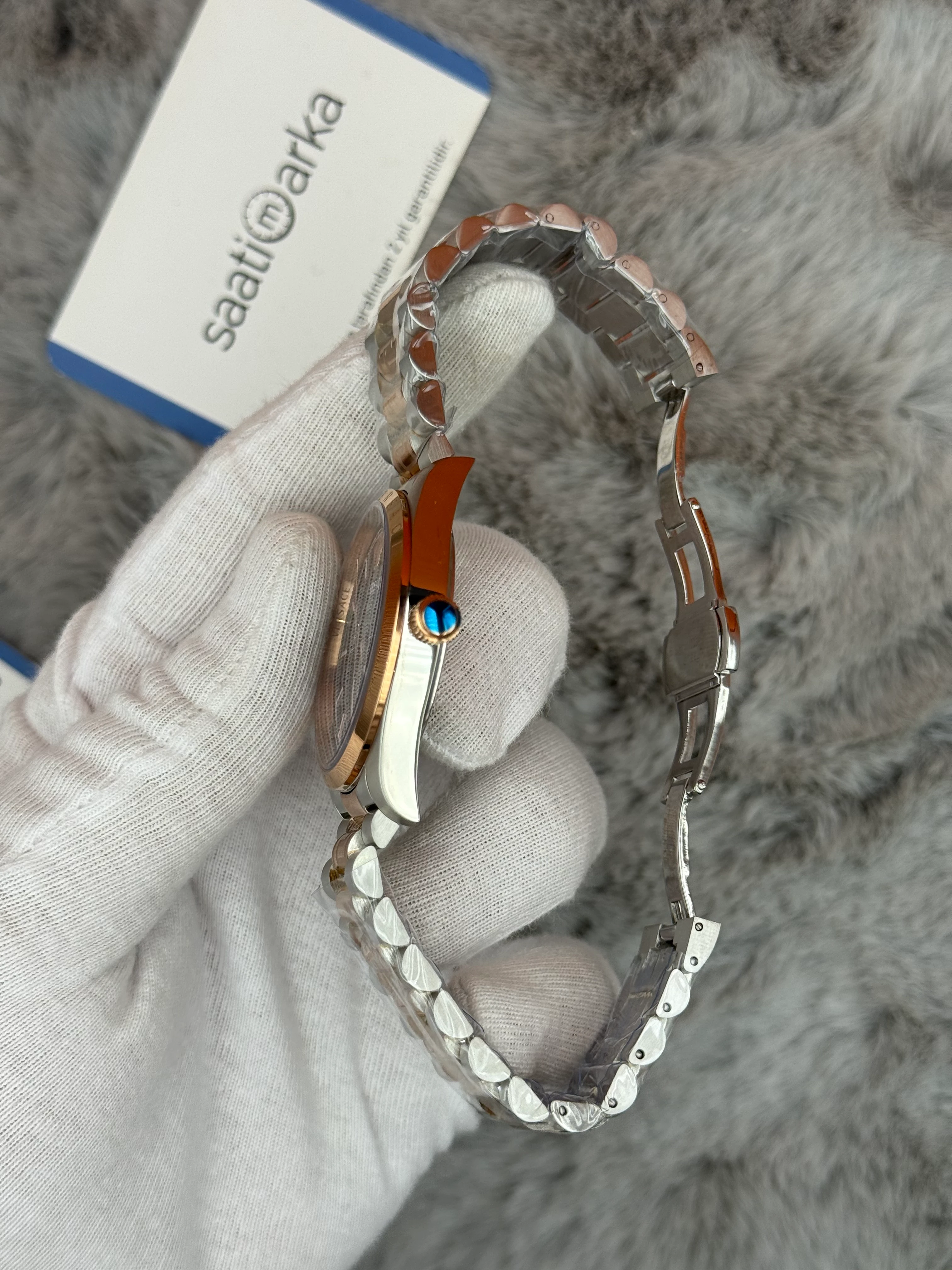 VERSACE 40MM SİYAH KADRAN ROS ESİLVER KASA KORDON ERKEK KOL SAATİ