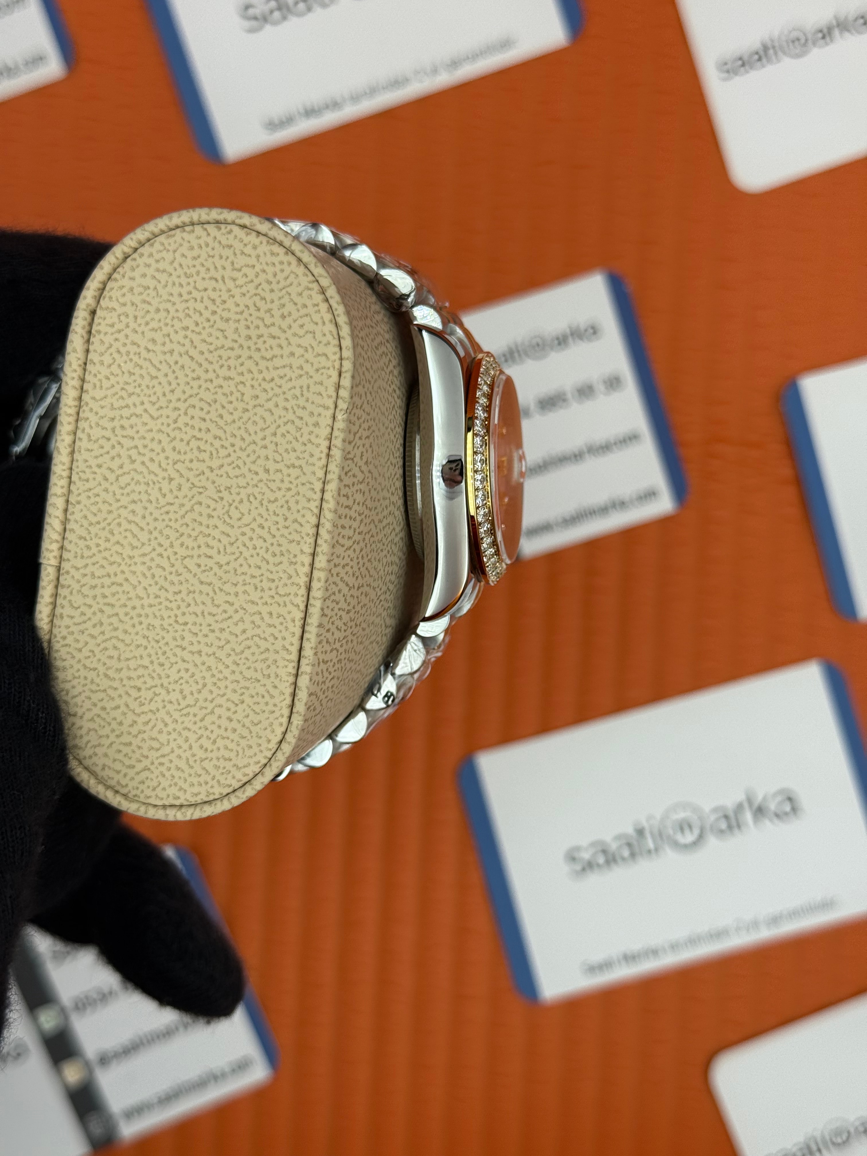 ROELX datejust 31mm toz pembe kadran gold silver jubilee kordon