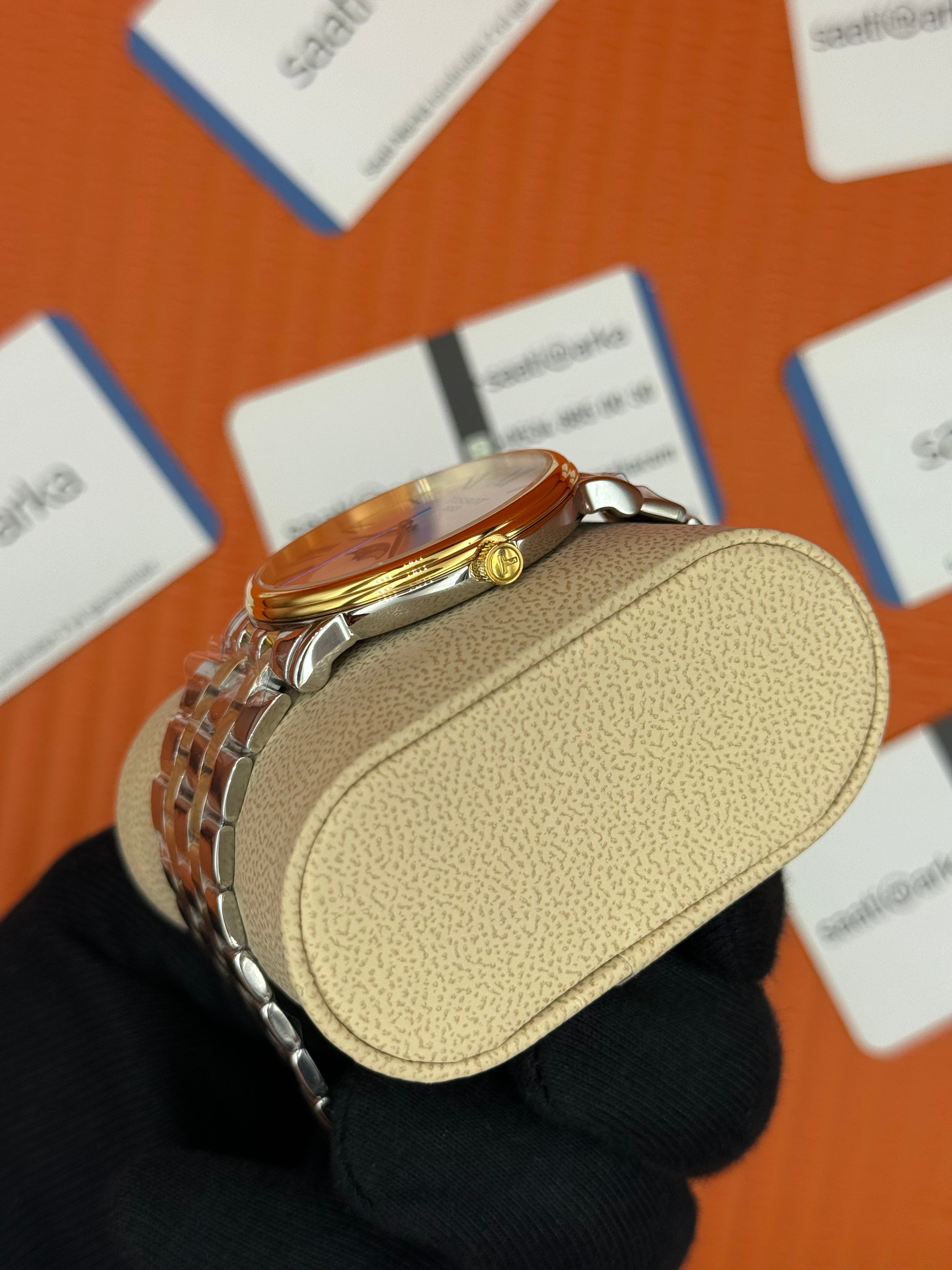TISSOT carson premium gent moonphase beyaz kadran gold silver jubilee kordon erkek kol saati