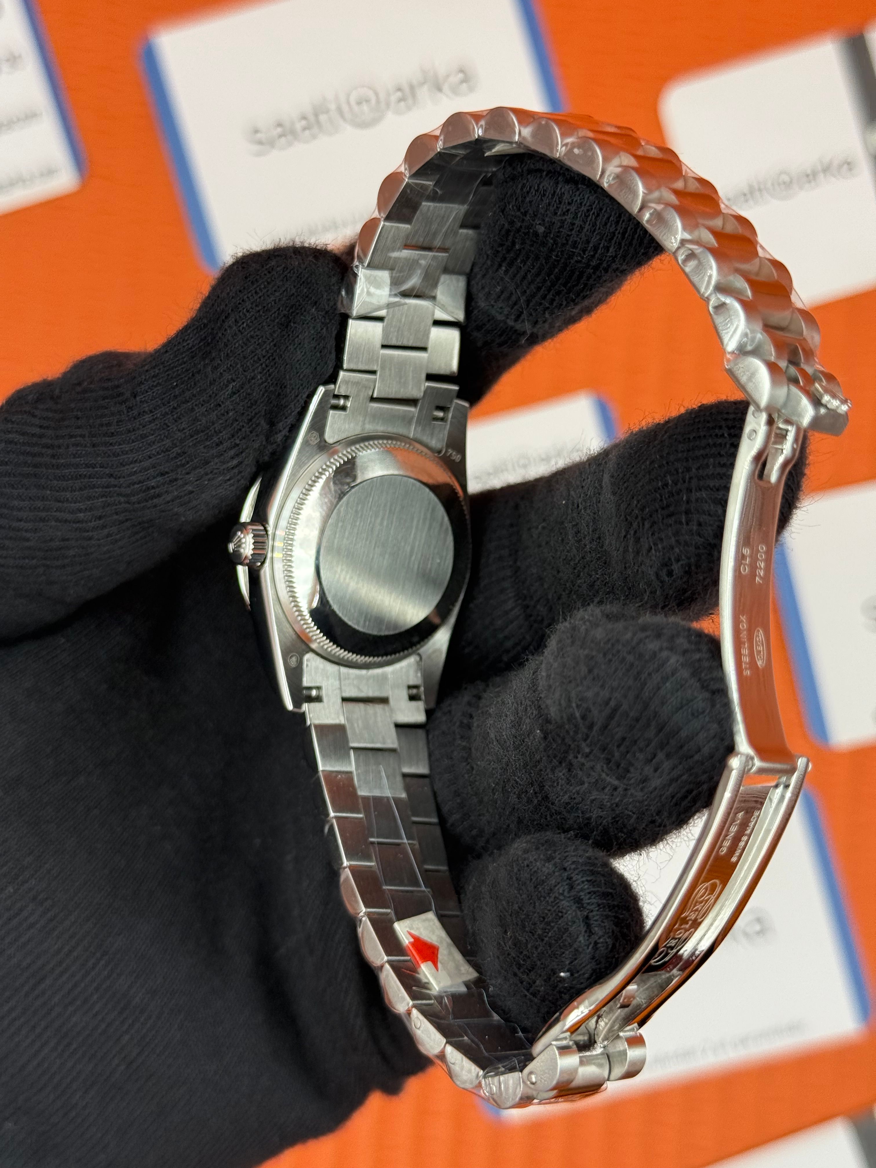 ROLEX datejust 31mm yeşil kadran silver president kordon taşlı bezel 