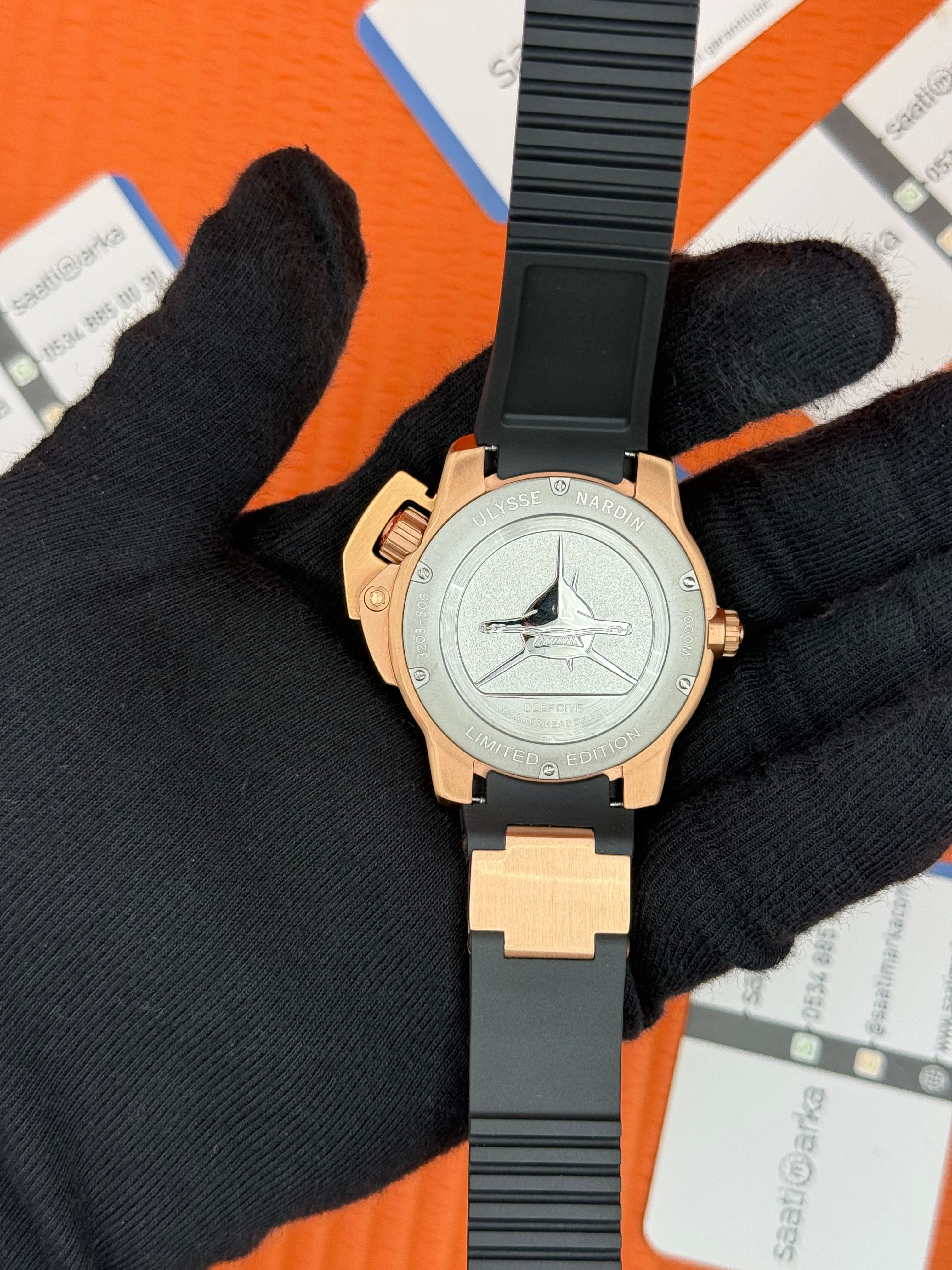 ULYSSE NARDİN CHRONOMETER  ROSE KASA SİYAH KORDON 