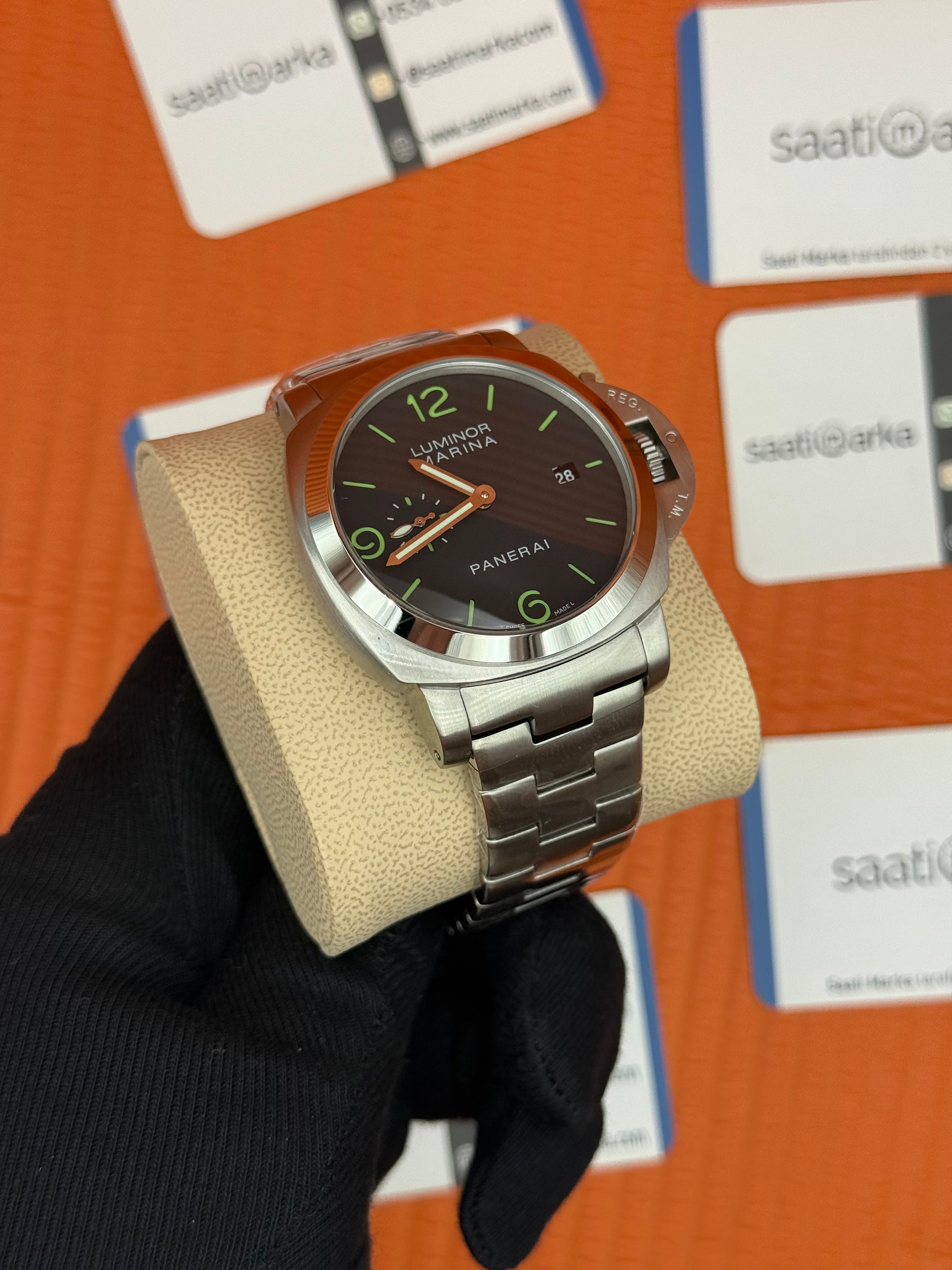 PANERAI marina çelik kasa kordon siyah kadran 