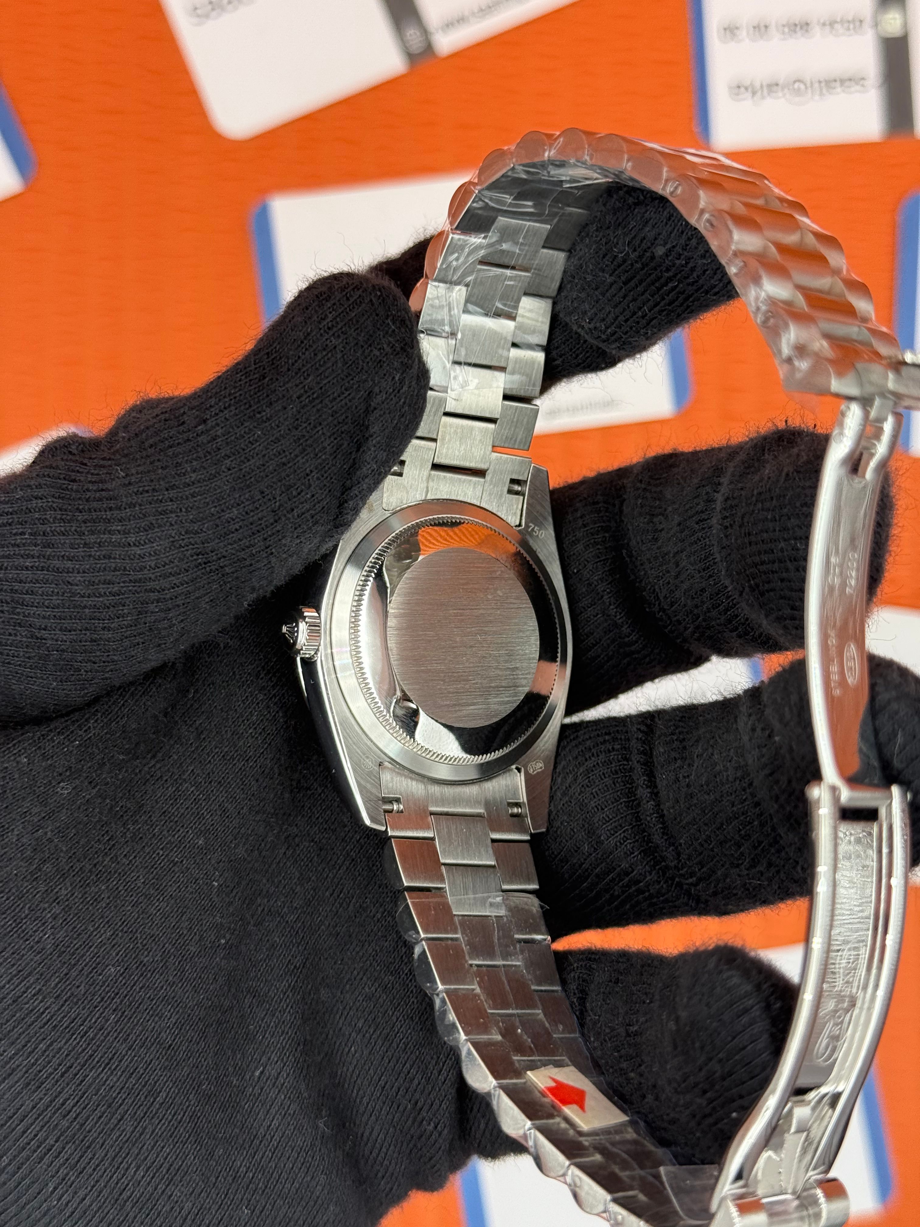 ROLEX day date 36mm president silver kordon mor kadran taşlı bezel 