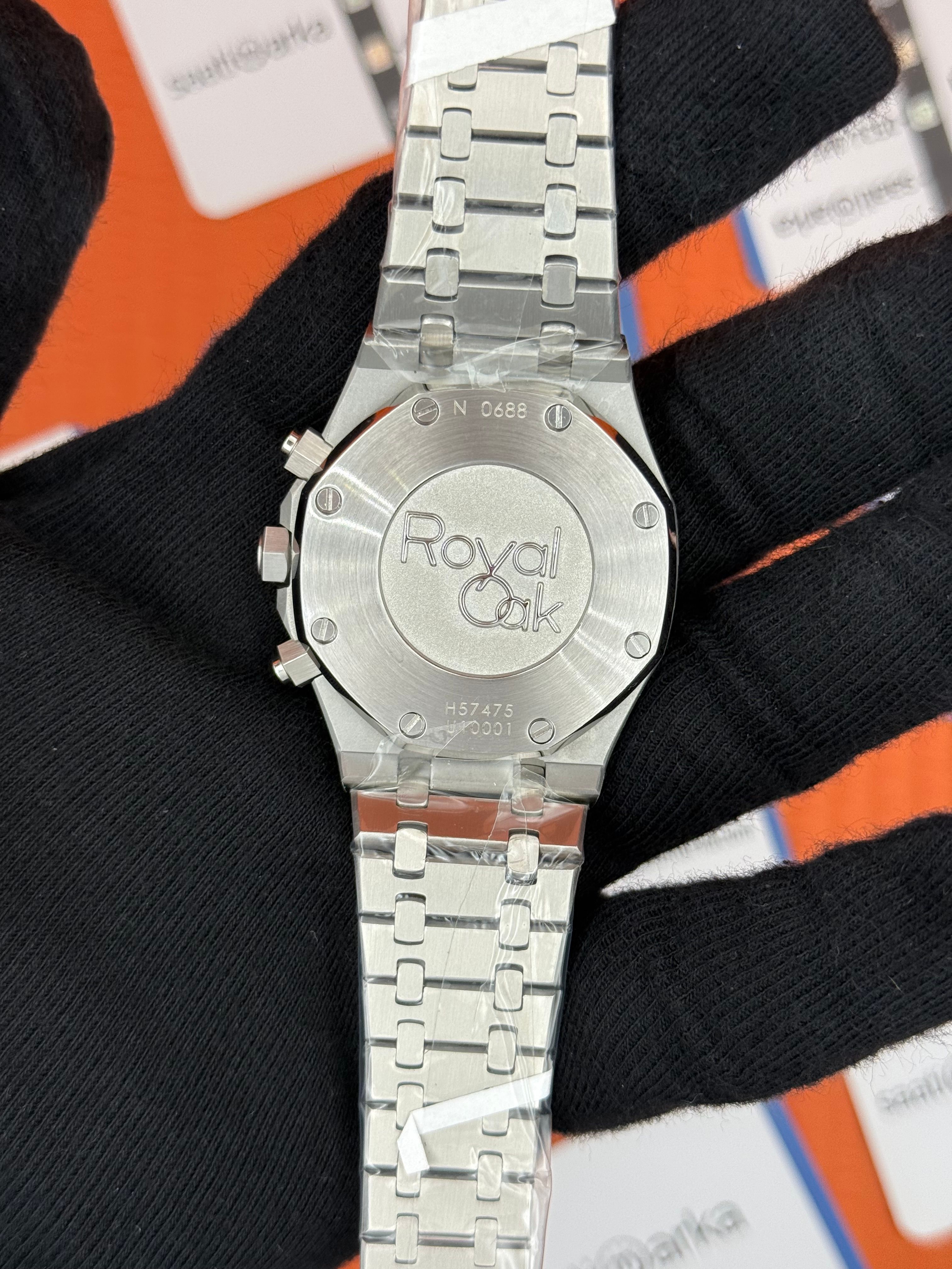 AUDEMARS PİGUET ROYAL OAK CHRONOGRAPH YEŞİL SARI KADRAN SİLVER KASA-KORDON